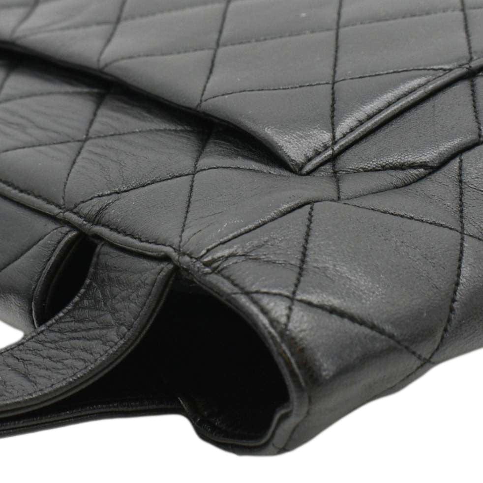 CHANEL Classic Flap   Quilted Leather Tote Bag Black