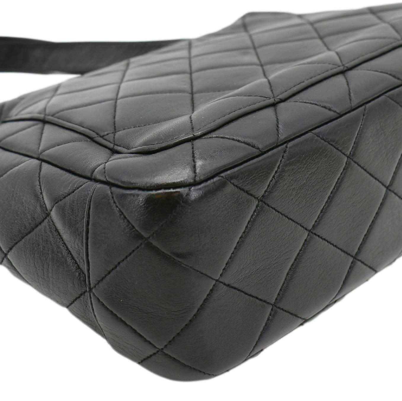 CHANEL Classic Flap   Quilted Leather Tote Bag Black