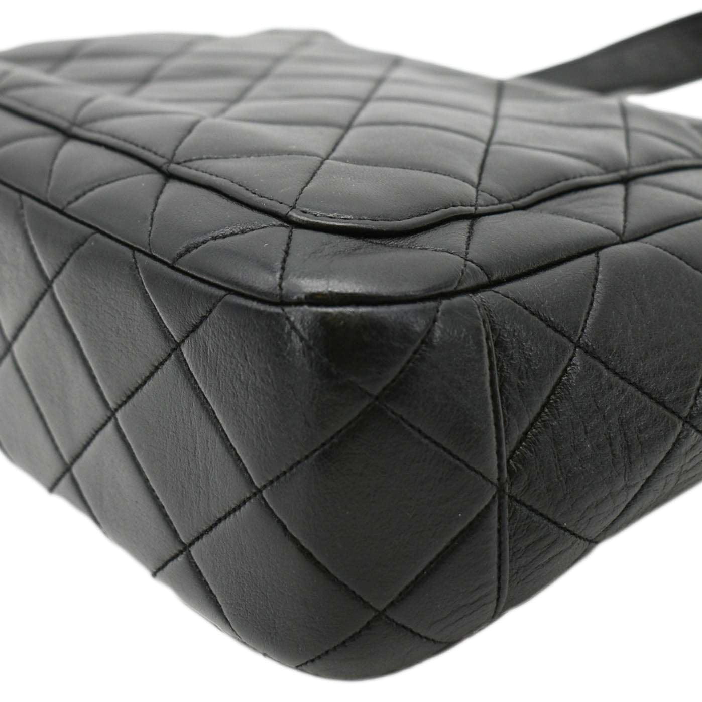CHANEL Classic Flap   Quilted Leather Tote Bag Black