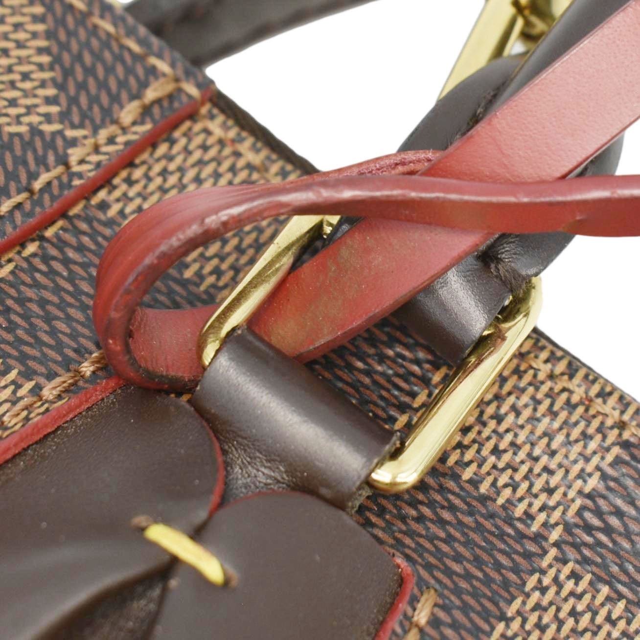 LOUIS VUITTON Caissa PM Damier Ebene Tote Bag Brown