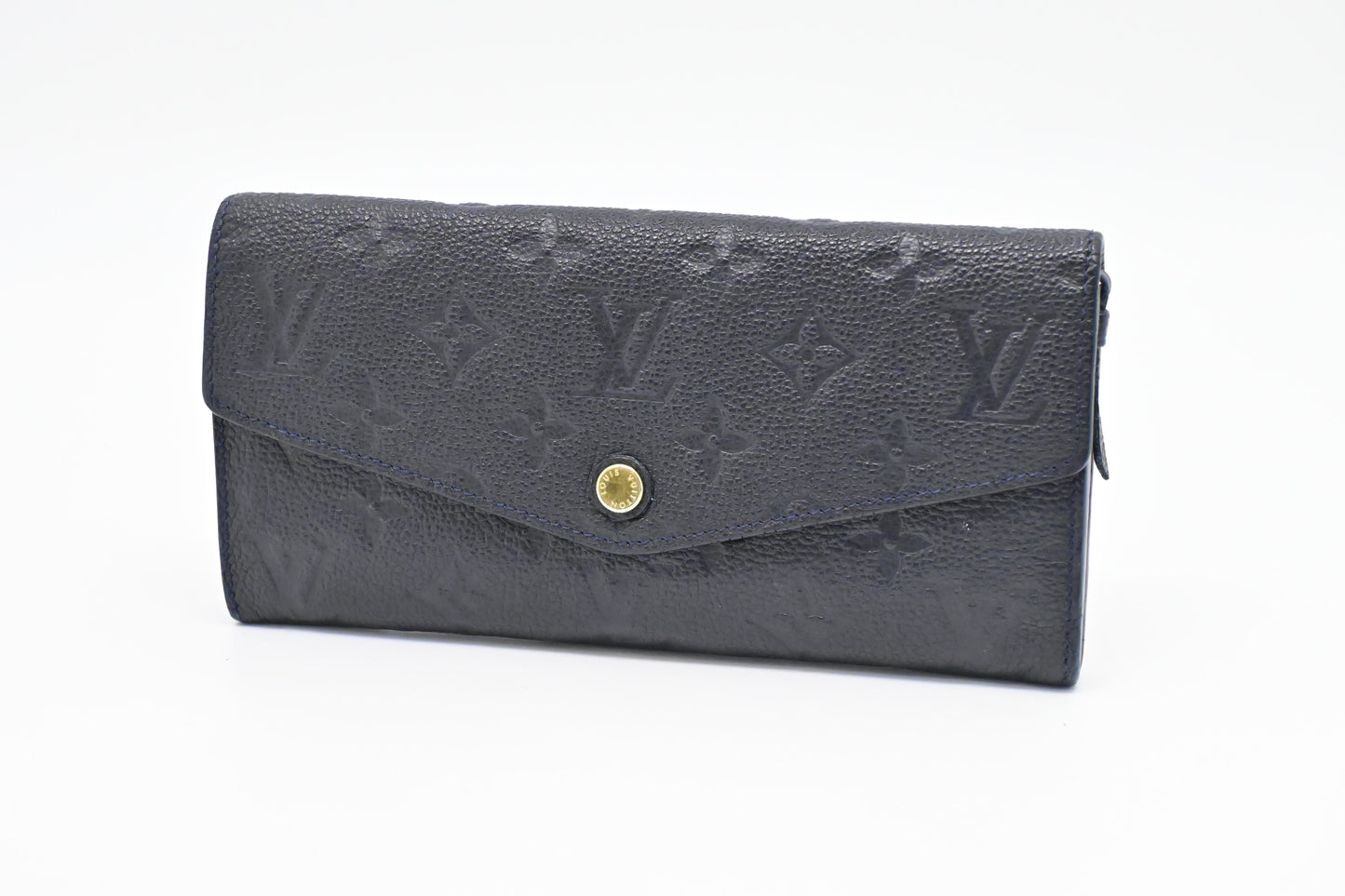 Louis Vuitton Curie  Wallet in Bleu Infini Empreinte Leather