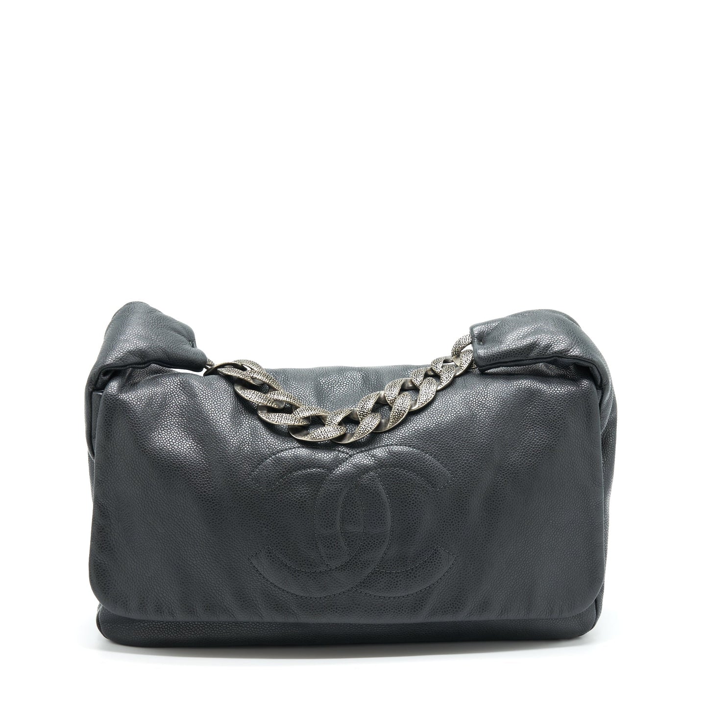 Chanel   Shoulder Bag Caviar Black Ruthenium Hardware