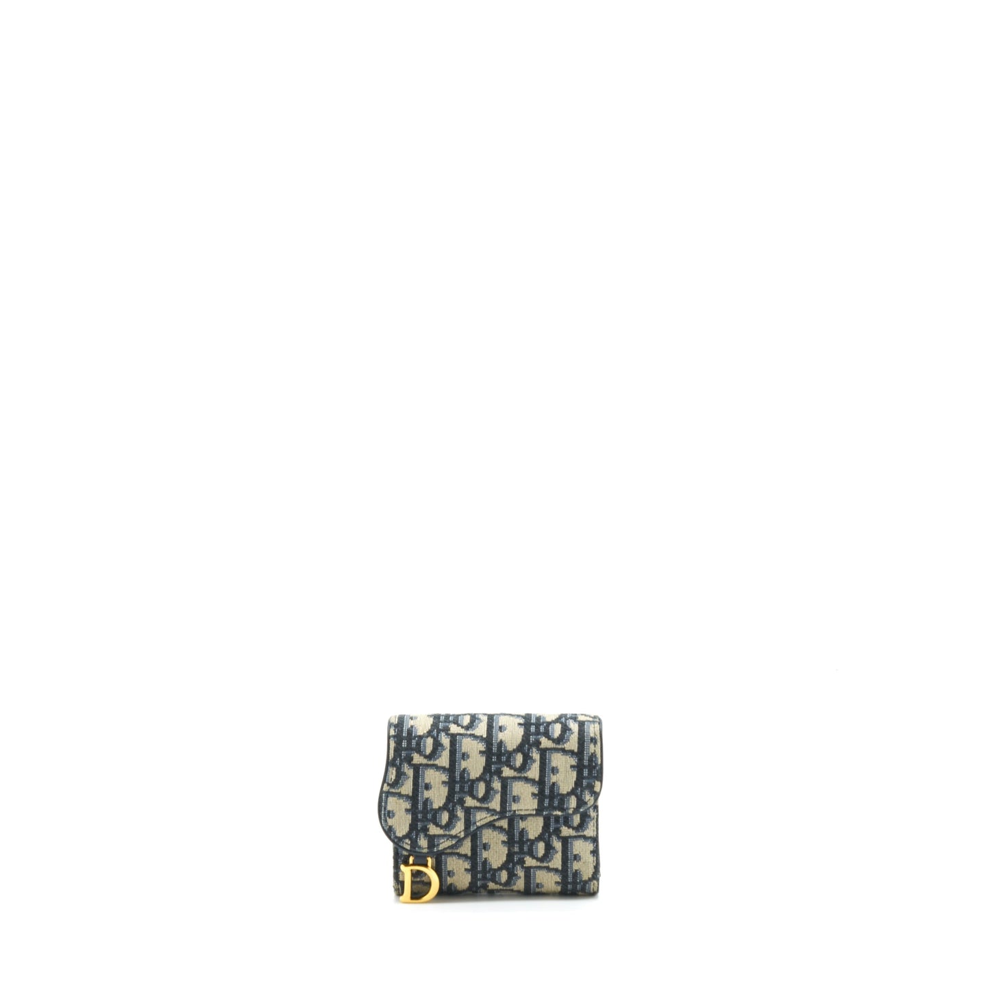 Dior Saddle Small Wallet Blue Oblique Canvas