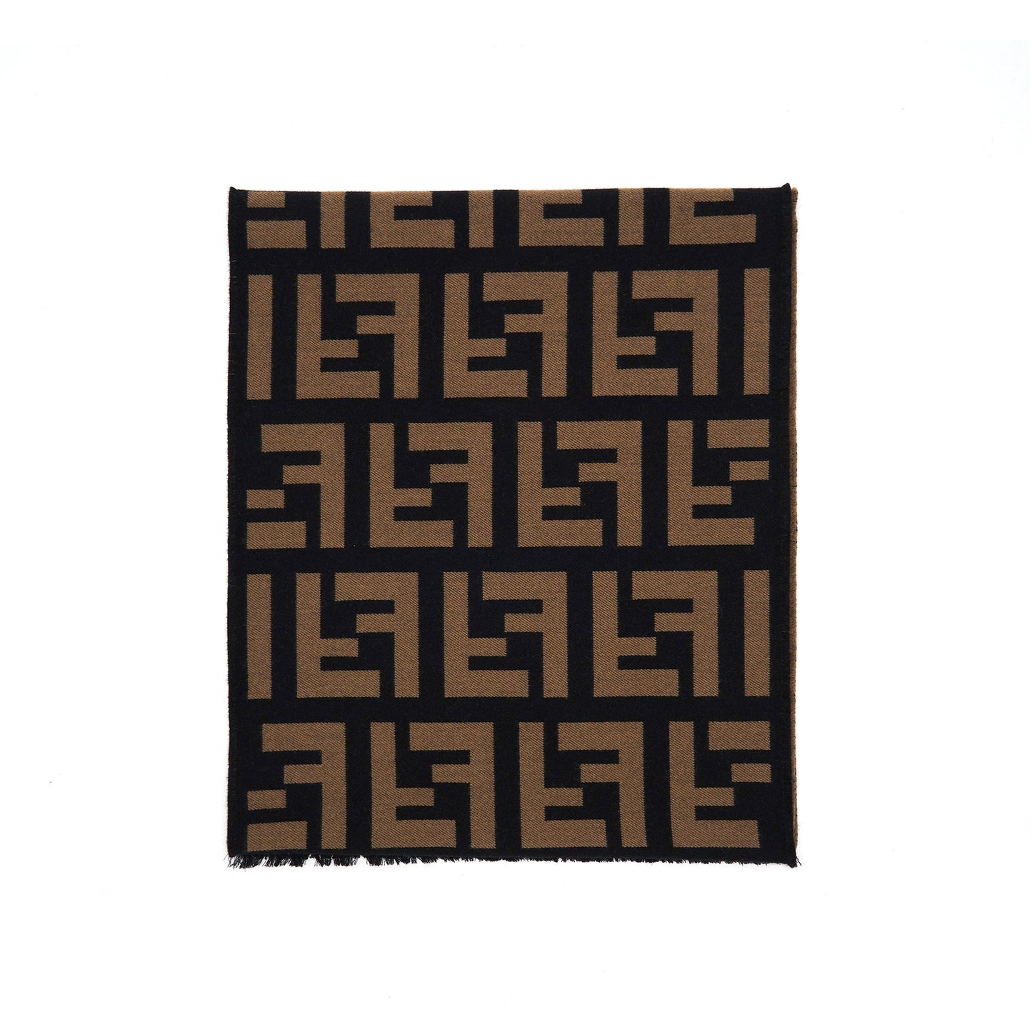 Fendi FF Logo Scarf Wool and Silk Scarf