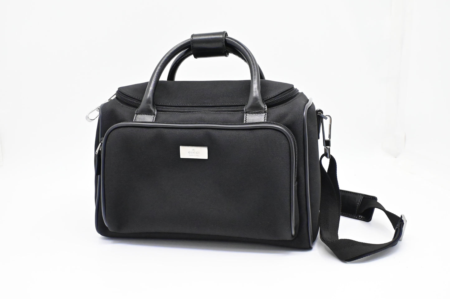 Gucci Cosmetic Shoulder Bag in Black Canvas