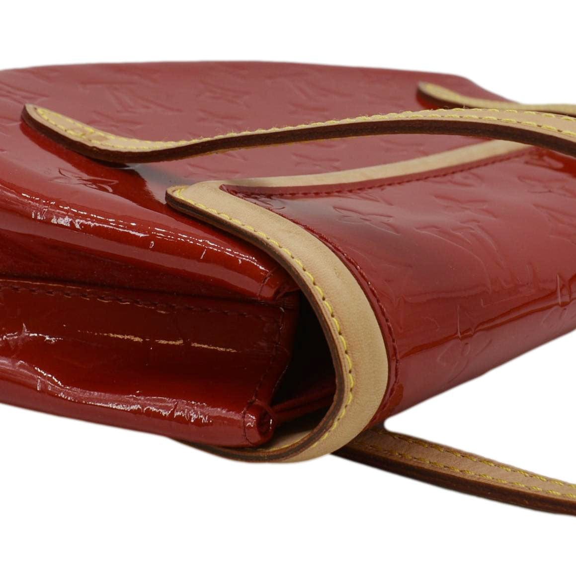 LOUIS VUITTON Biscayne Bay PM Monogram Vernis Shoulder Bag Red