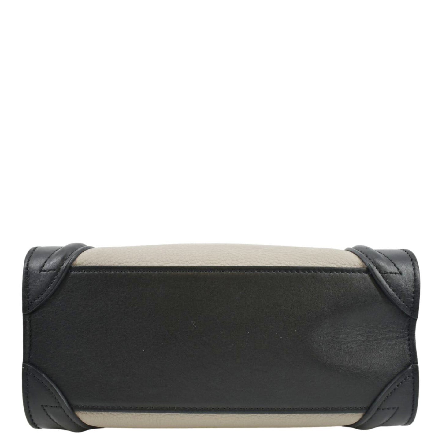 CELINE Luggage Calfskin Leather and Suede Crossbody Bag Tricolor