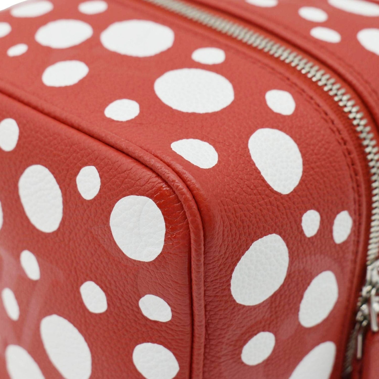LOUIS VUITTON x YAYOI Kusama Square Overseas Monogram Leather Shoulder Bag Red
