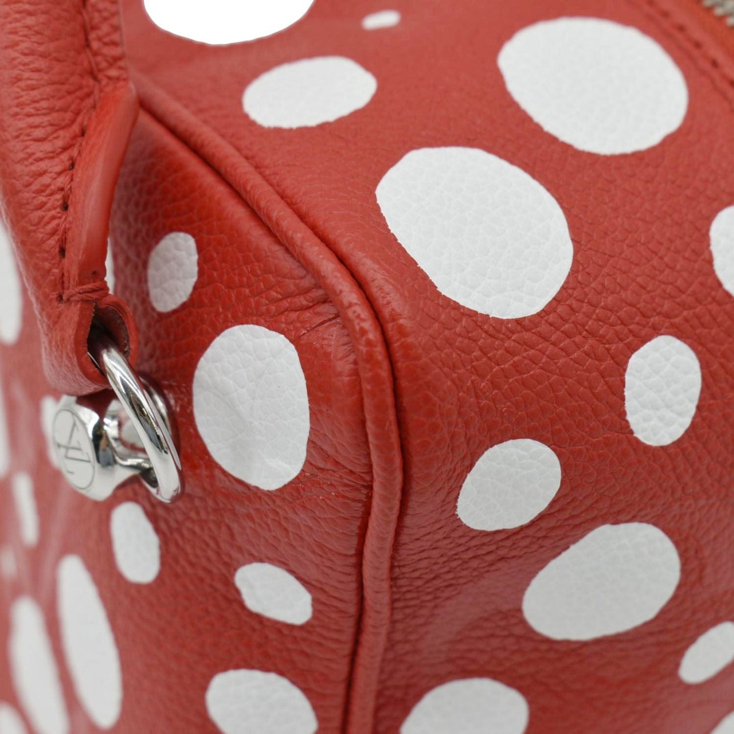 LOUIS VUITTON x YAYOI Kusama Square Overseas Monogram Leather Shoulder Bag Red