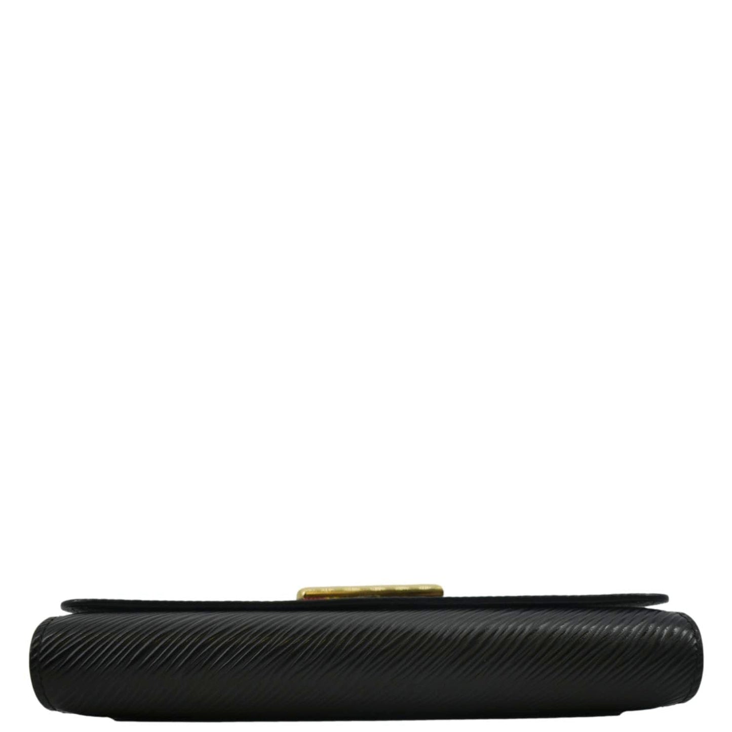 LOUIS VUITTON Twist Sequin Bird Epi Leather Chain Clutch Black