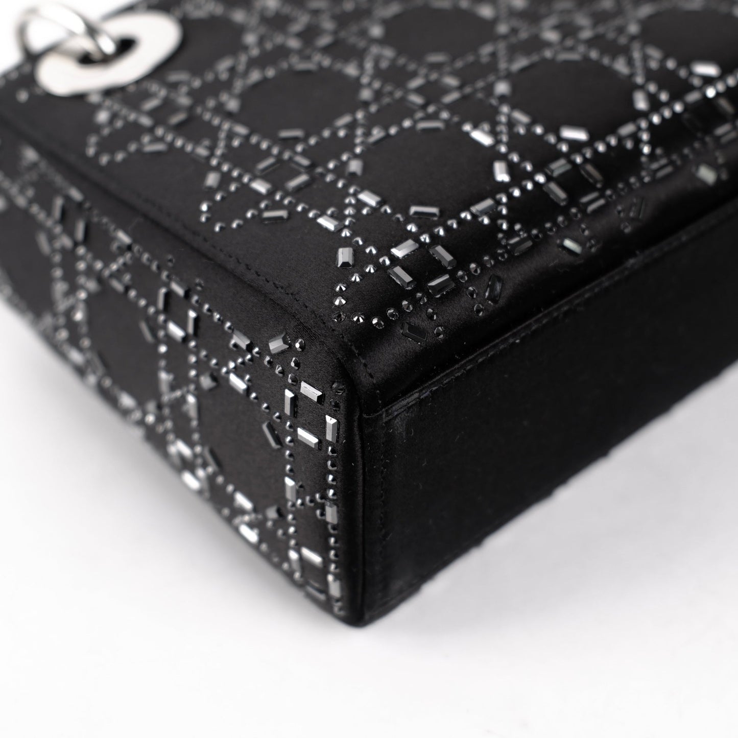 Christian Dior Mini Lady Dior Satin Black