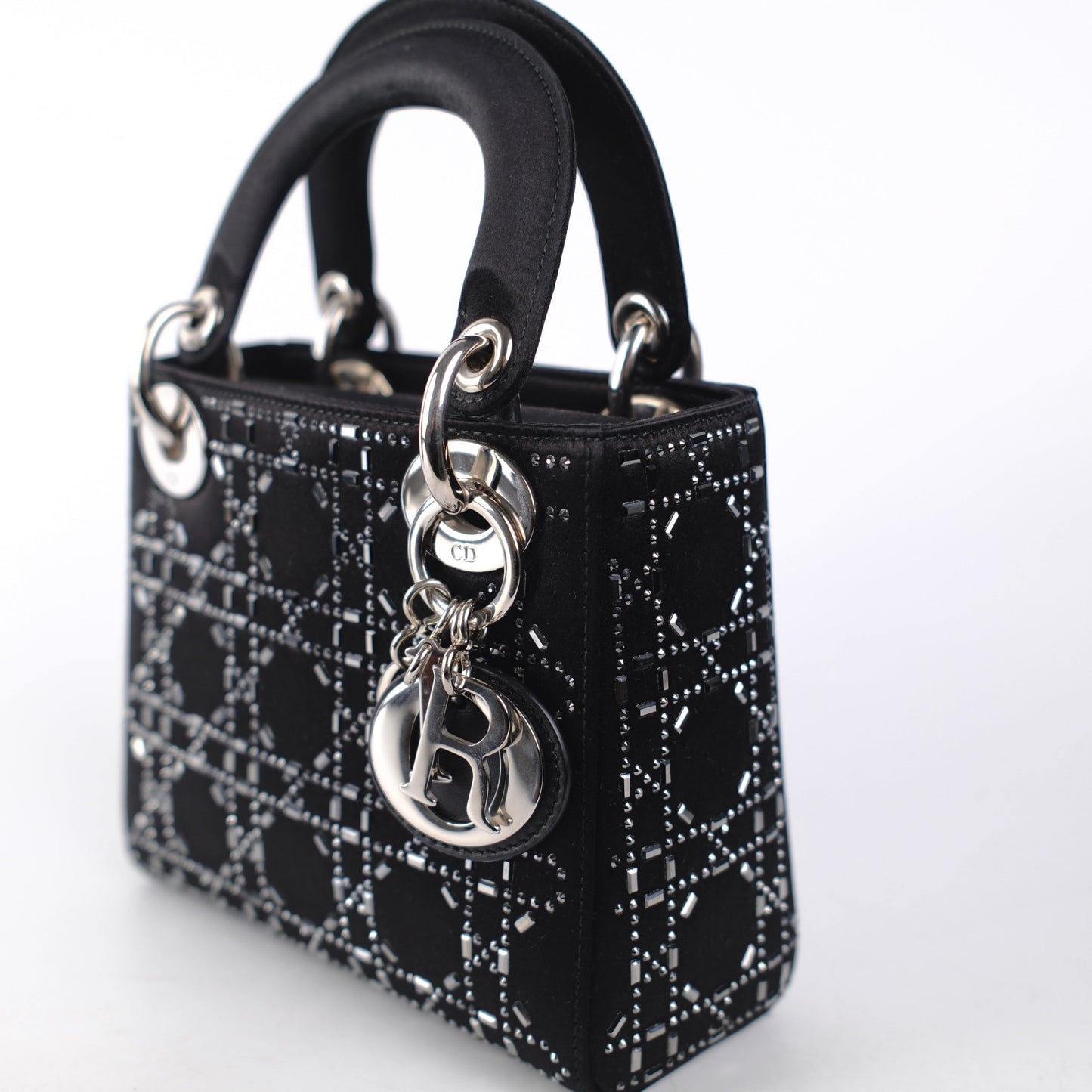 Christian Dior Mini Lady Dior Satin Black