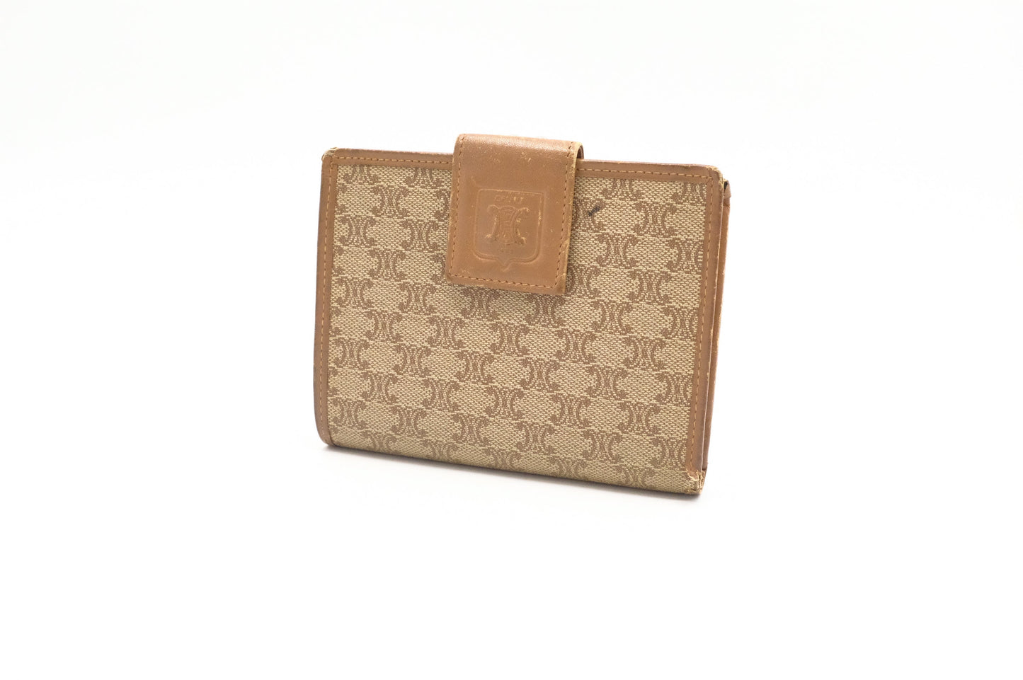 Celine Bifold Wallet in Beige Macadam Canvas