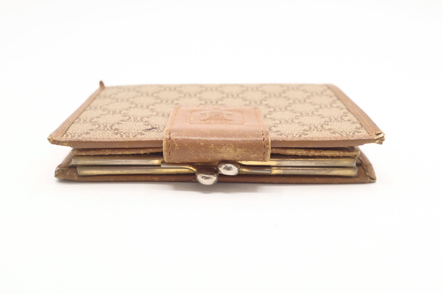 Celine Bifold Wallet in Beige Macadam Canvas