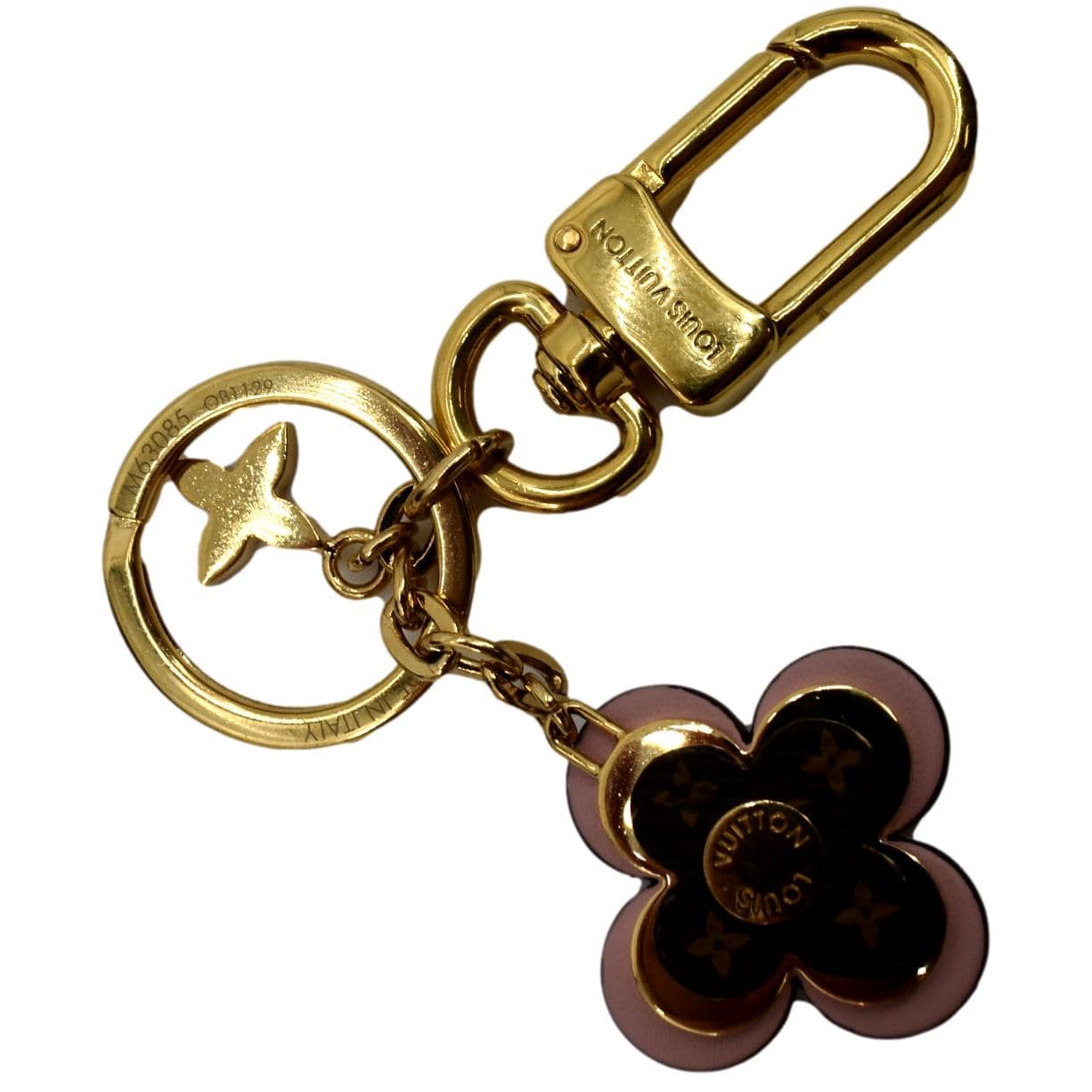 LOUIS VUITTON Monogram Blooming Flowers BB Bag Charm Key Holder Pink