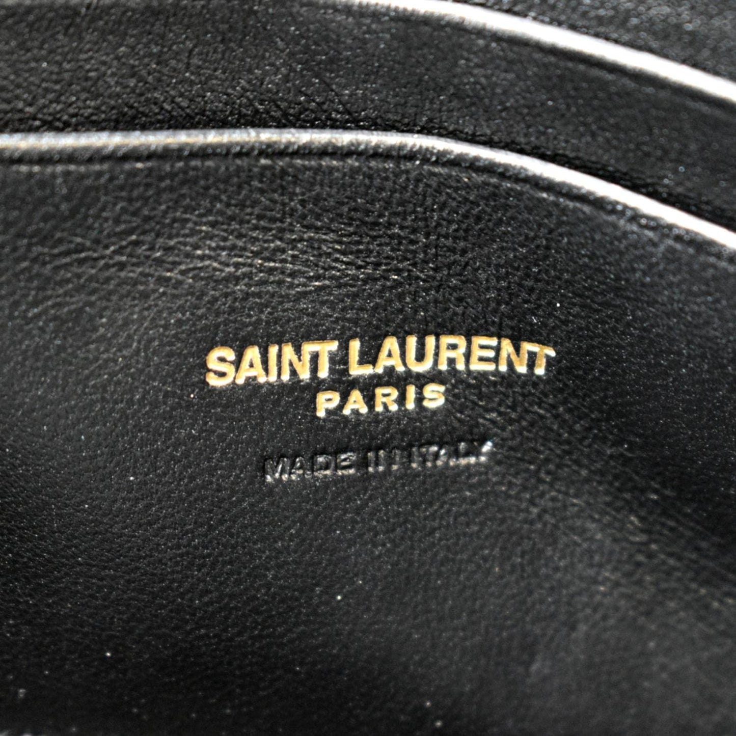 YVES SAINT LAURENT Mini Lou Leather Camera Crossbody Bag Black