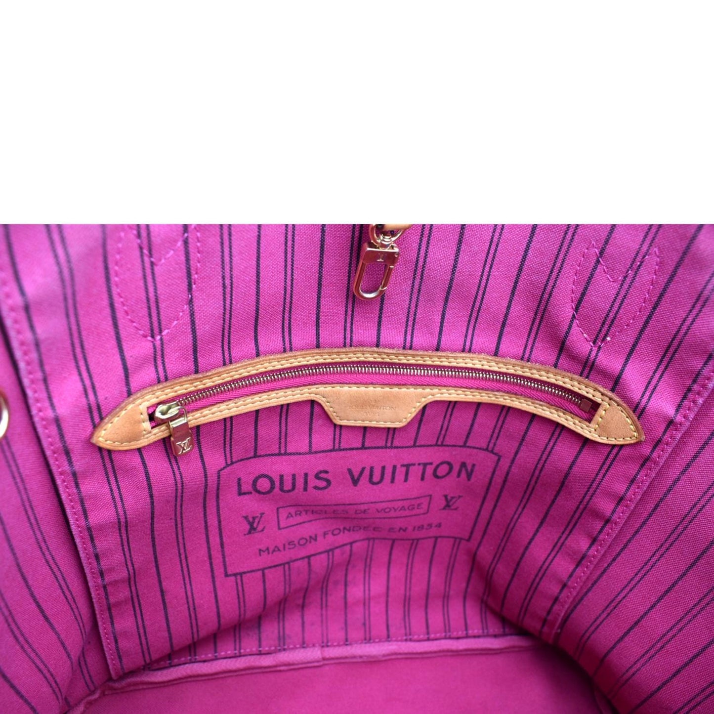 LOUIS VUITTON Neverfull MM Monogram Canvas Tote Bag Brown
