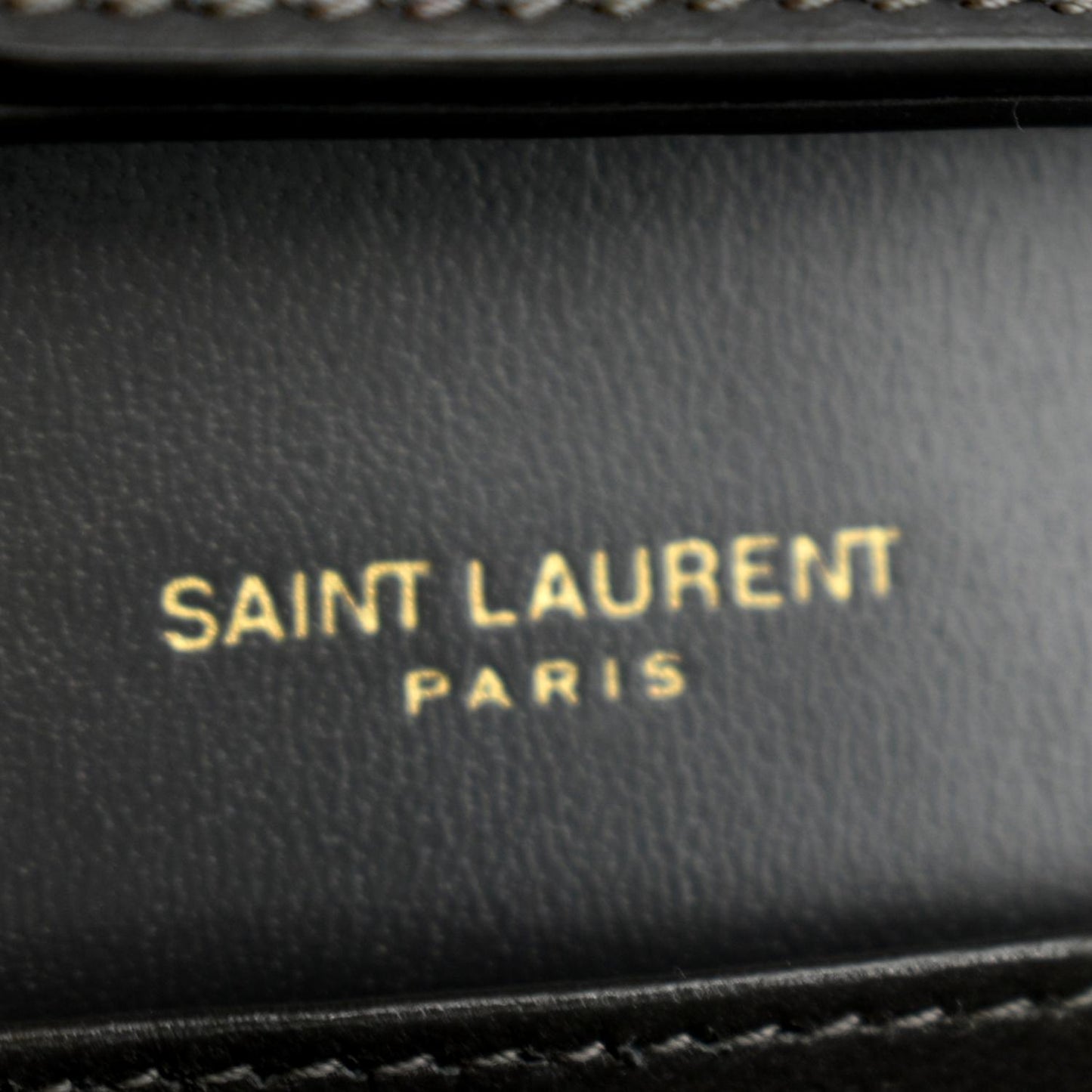 Yves Saint Laurent Flap Leather Shoulder Bag Light Gray-