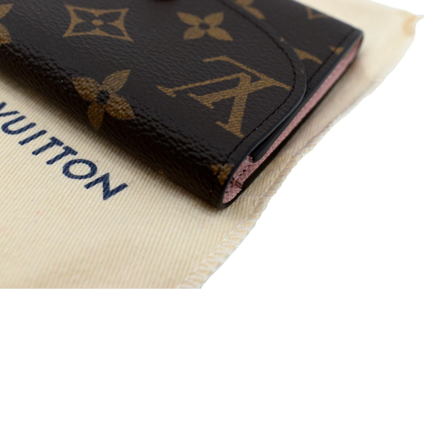 LOUIS VUITTON Rosalie Monogram Canvas Coin Wallet Rose Ballerine