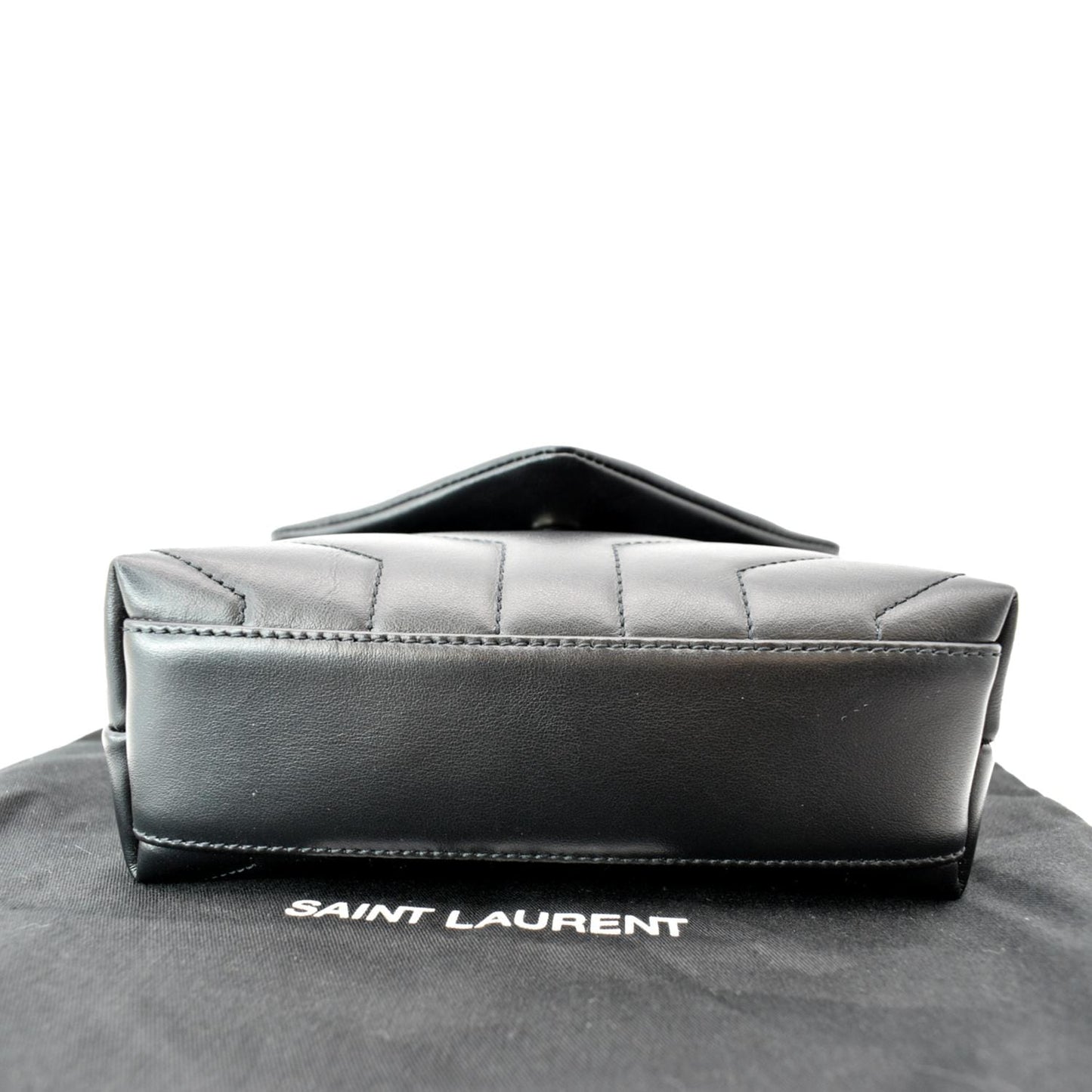 YVES SAINT LAURENT Loulou Toy Matelasse Leather Crossbody Bag Black