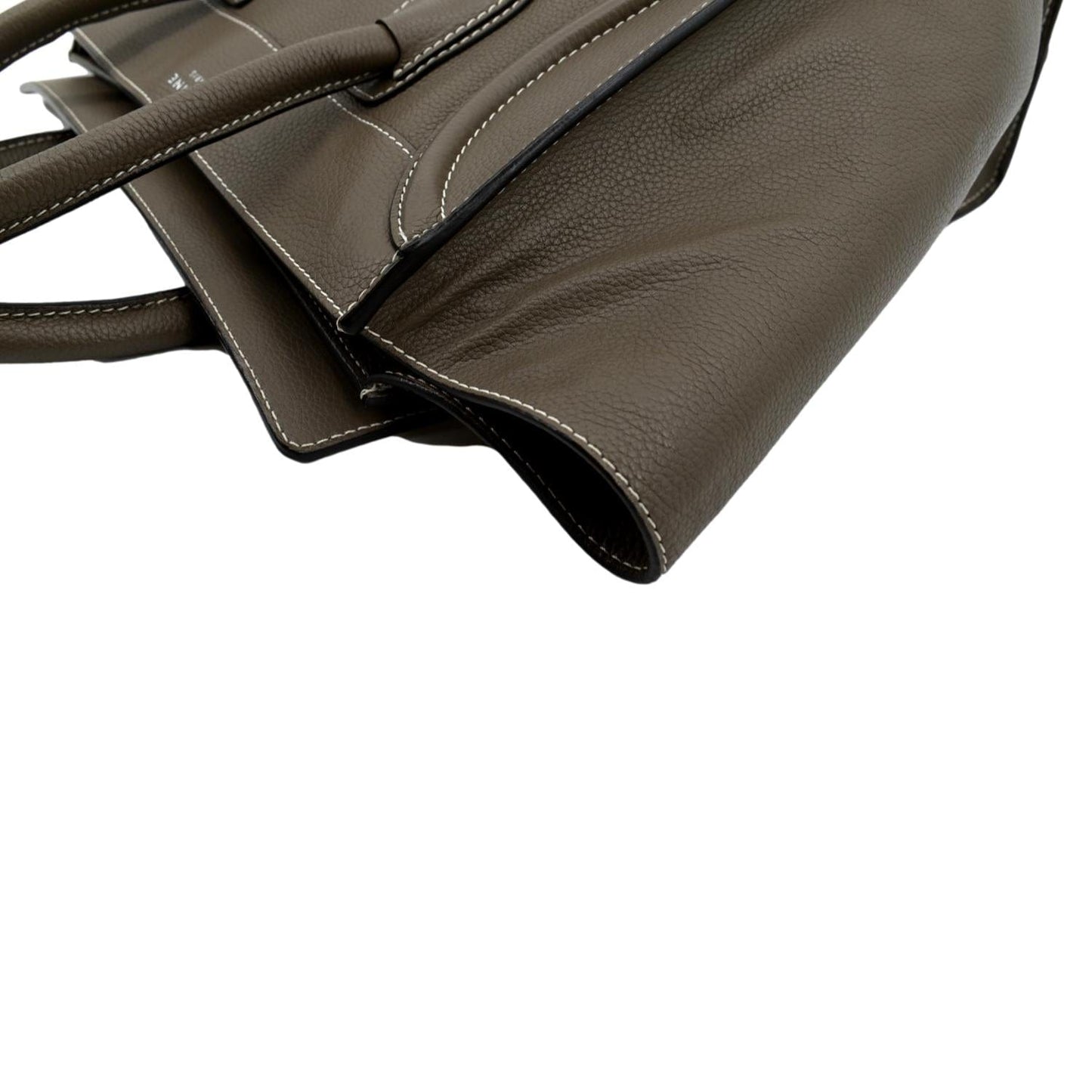 CELINE Souris Mini Luggage Calfskin  Leather Tote Bag Dune -