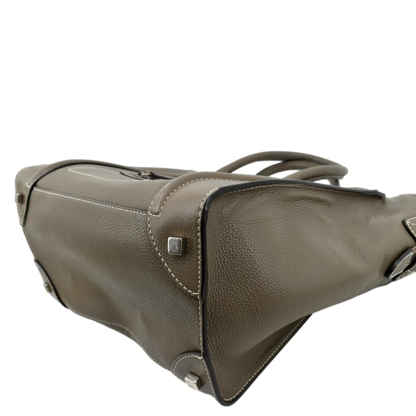 CELINE Souris Mini Luggage Calfskin  Leather Tote Bag Dune -