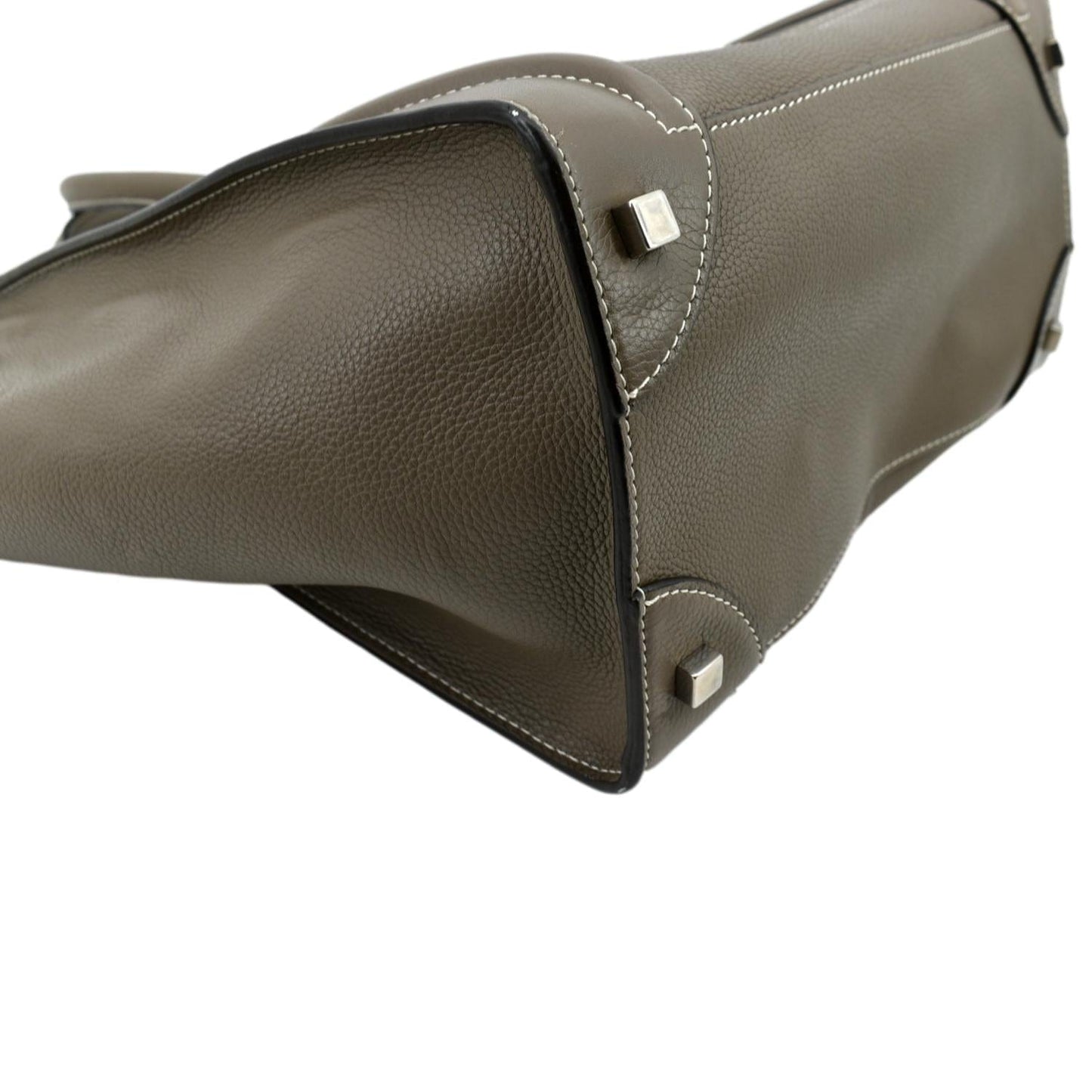 CELINE Souris Mini Luggage Calfskin  Leather Tote Bag Dune -