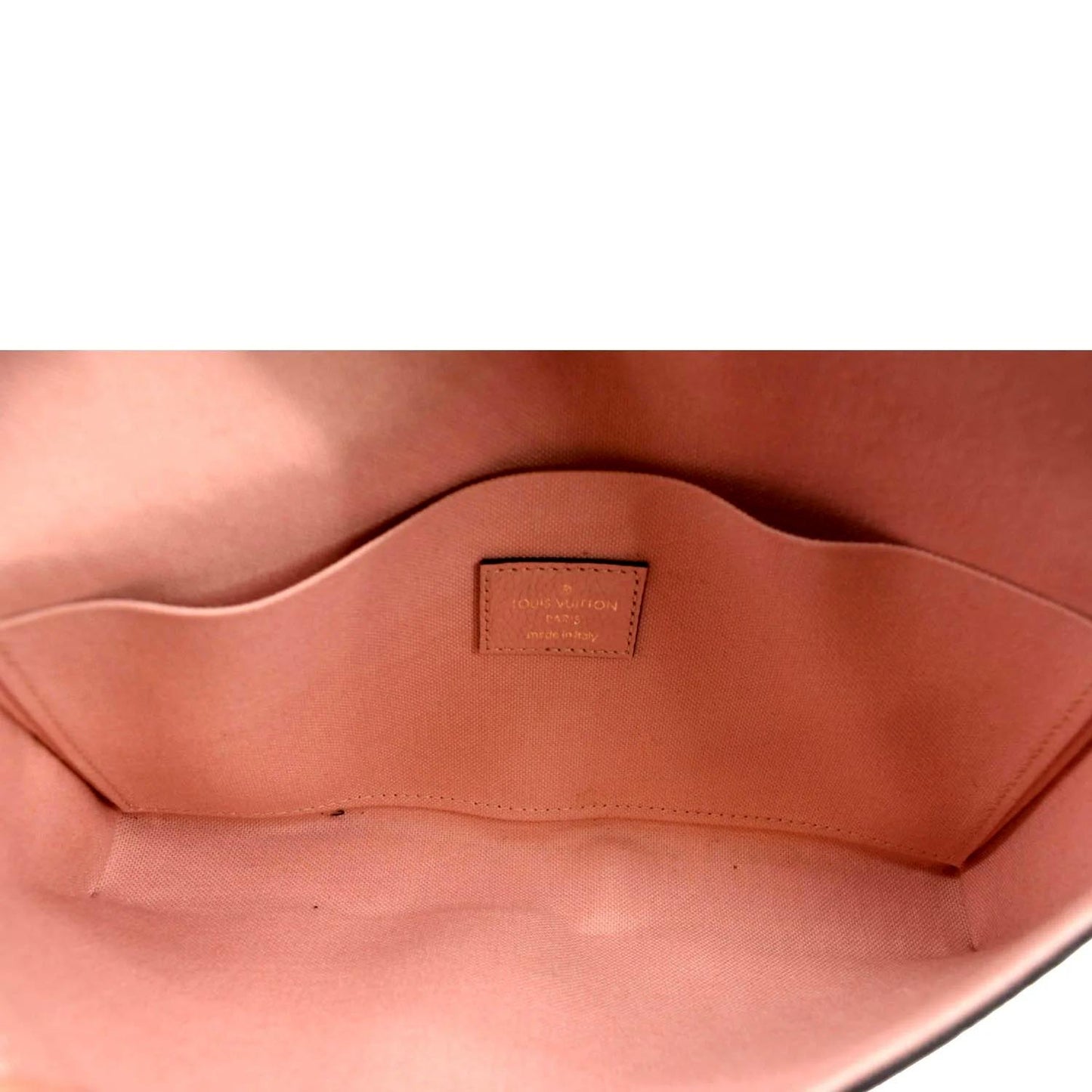 LOUIS VUITTON Pochette Felicie Monogram Empreinte Leather Chain Wallet Rose Poudre