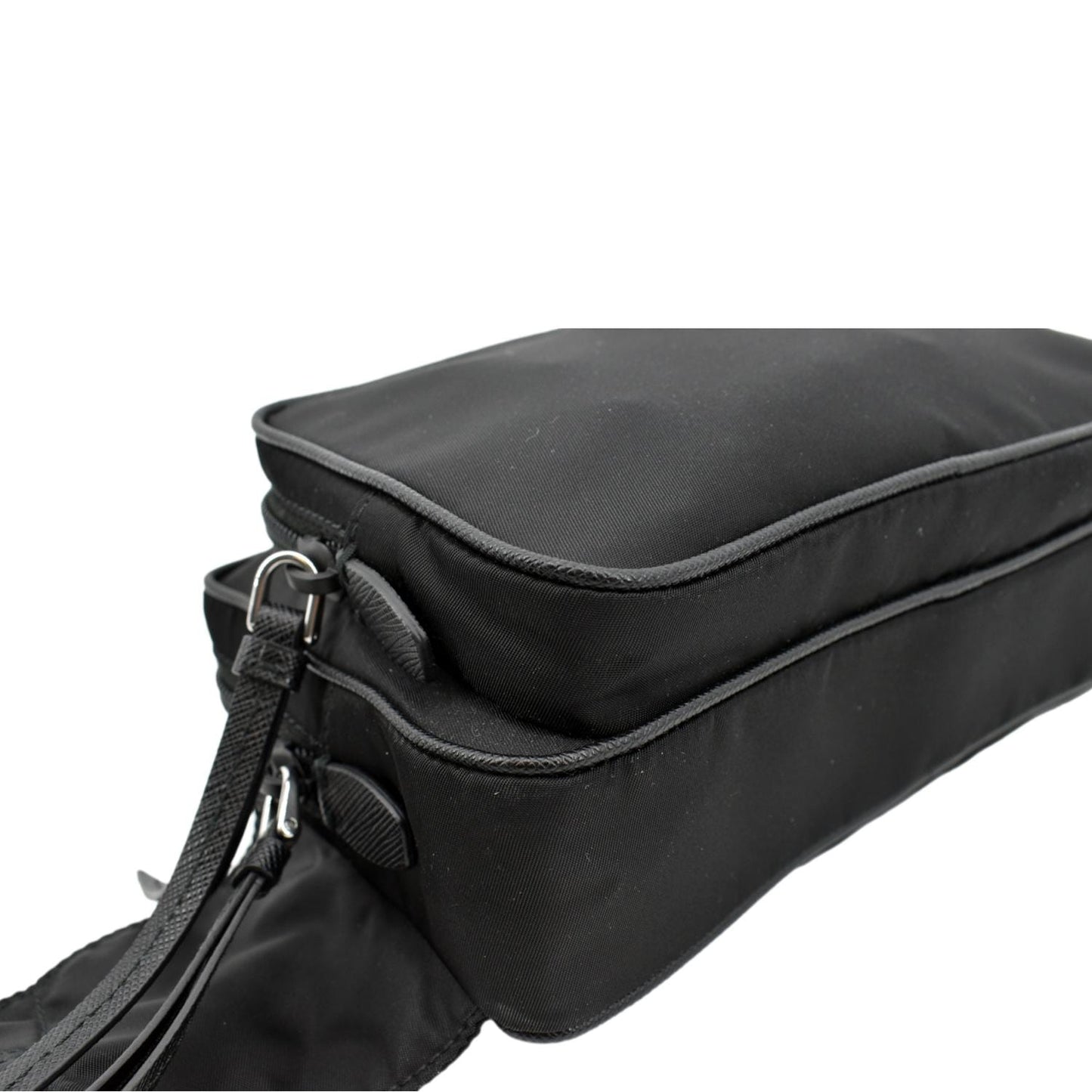 PRADA Re-Nylon Leather Belt Bag Black