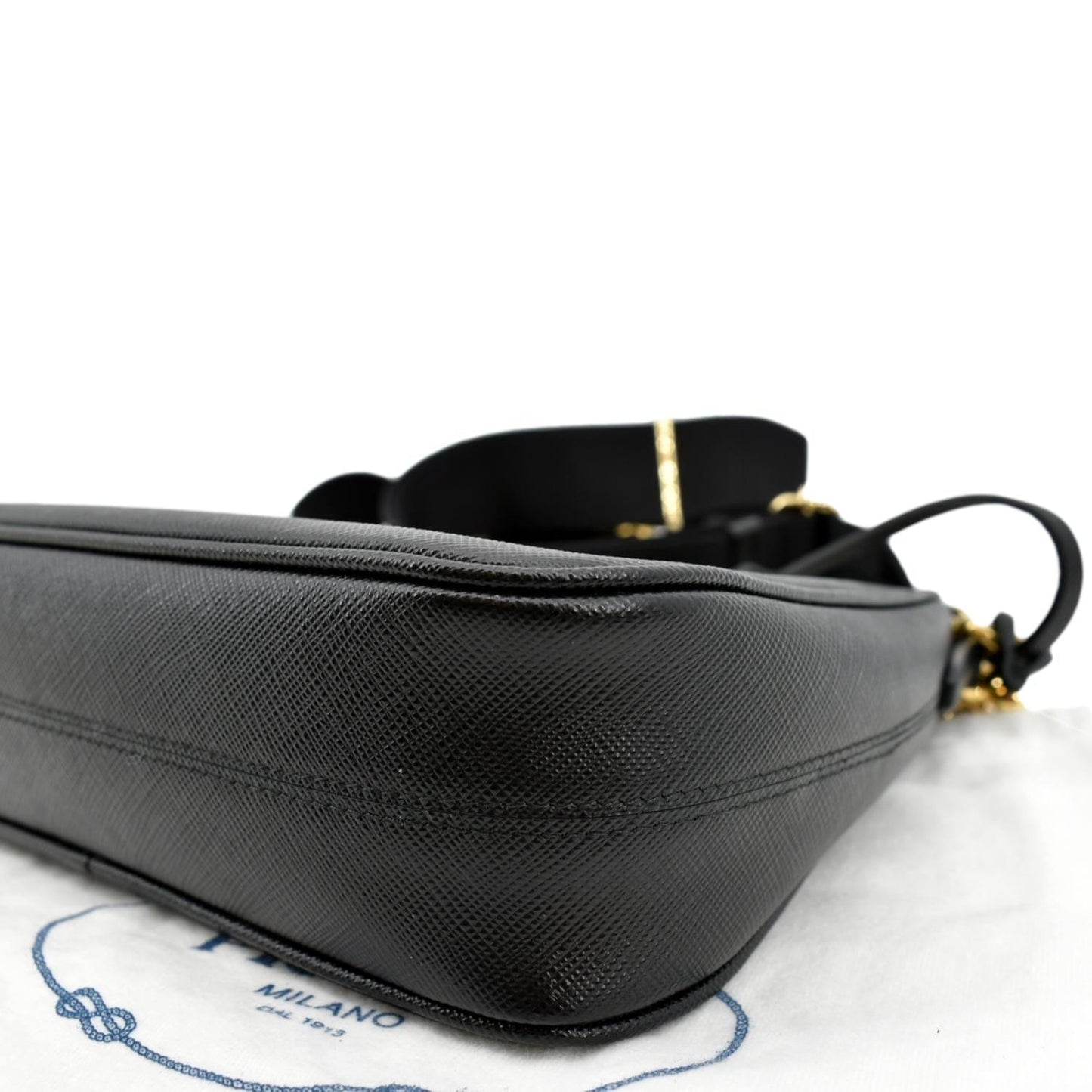 PRADA Re-Edition 2005 Saffiano Leather Shoulder Bag Black