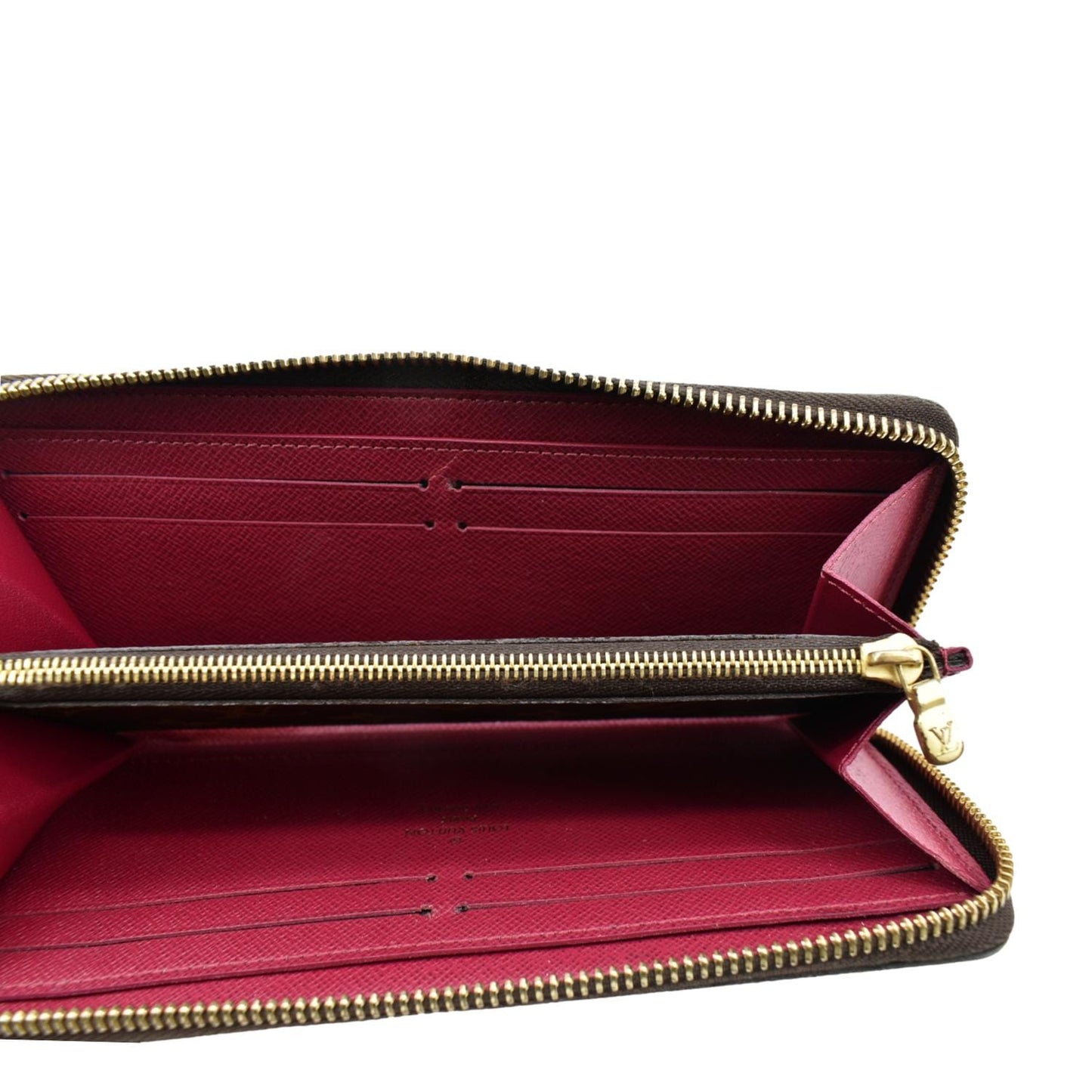 LOUIS VUITTON Clemence Monogram Canvas Zippy Wallet Brown