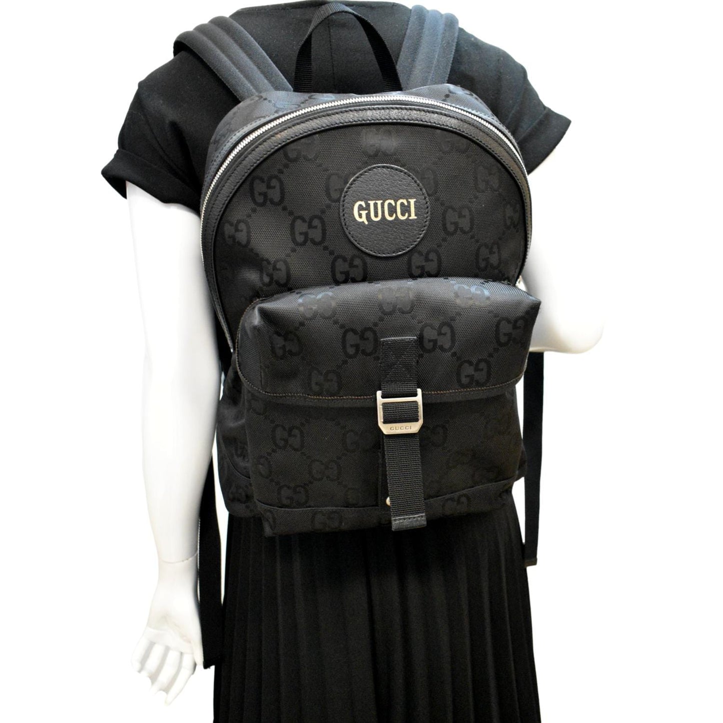 GUCCI Off The Grid GG Nylon Backpack Bag Black 644992