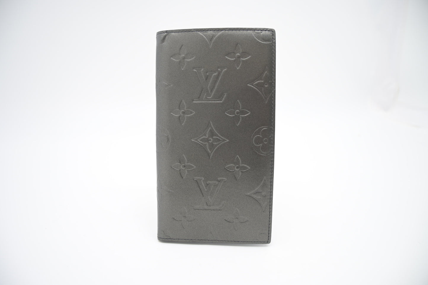 Louis Vuitton Bifold Wallet in Grey Matte Leather