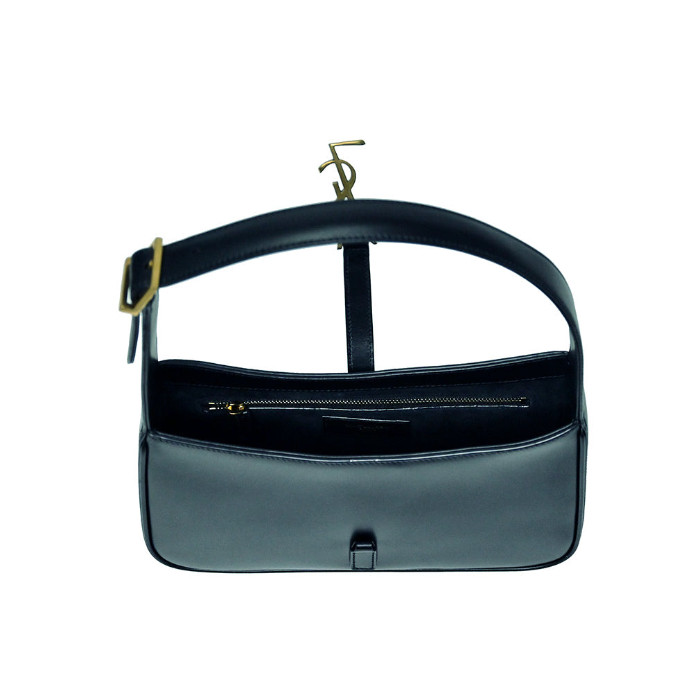 Saint Laurent Vert Fonce LE 5 A 7 Smooth Leather Hobo Bag [Clearance Sale]
