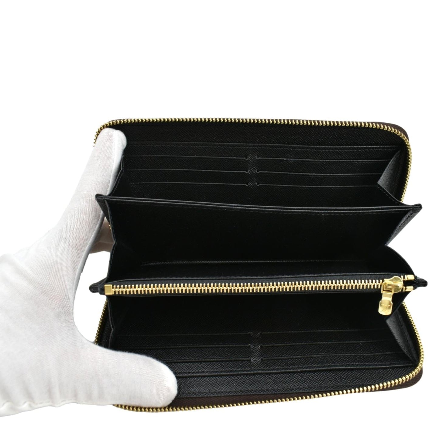 LOUIS VUITTON Giant Monogram Reverse Zippy Wallet Brown