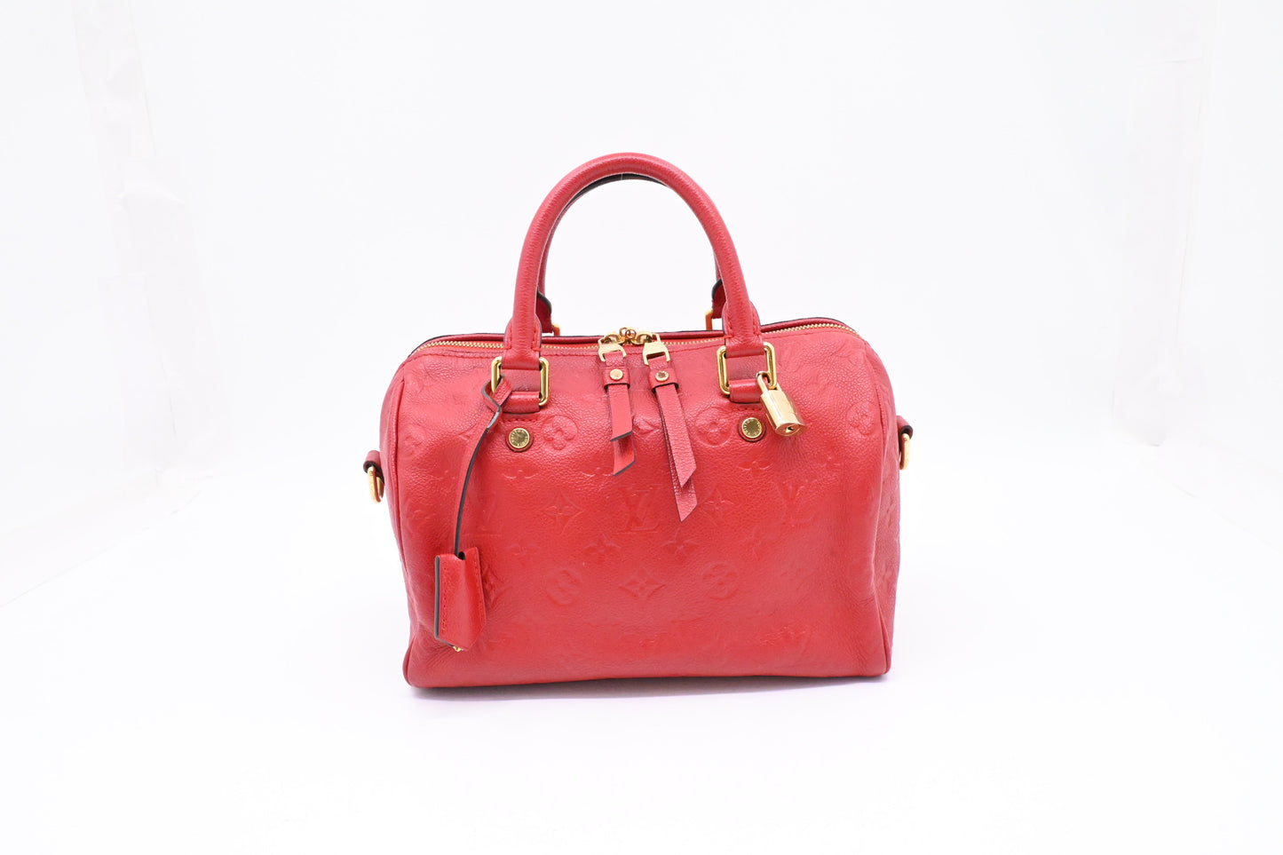 Louis Vuitton Speedy 25 Bandouliere in Red Empreinte Leather