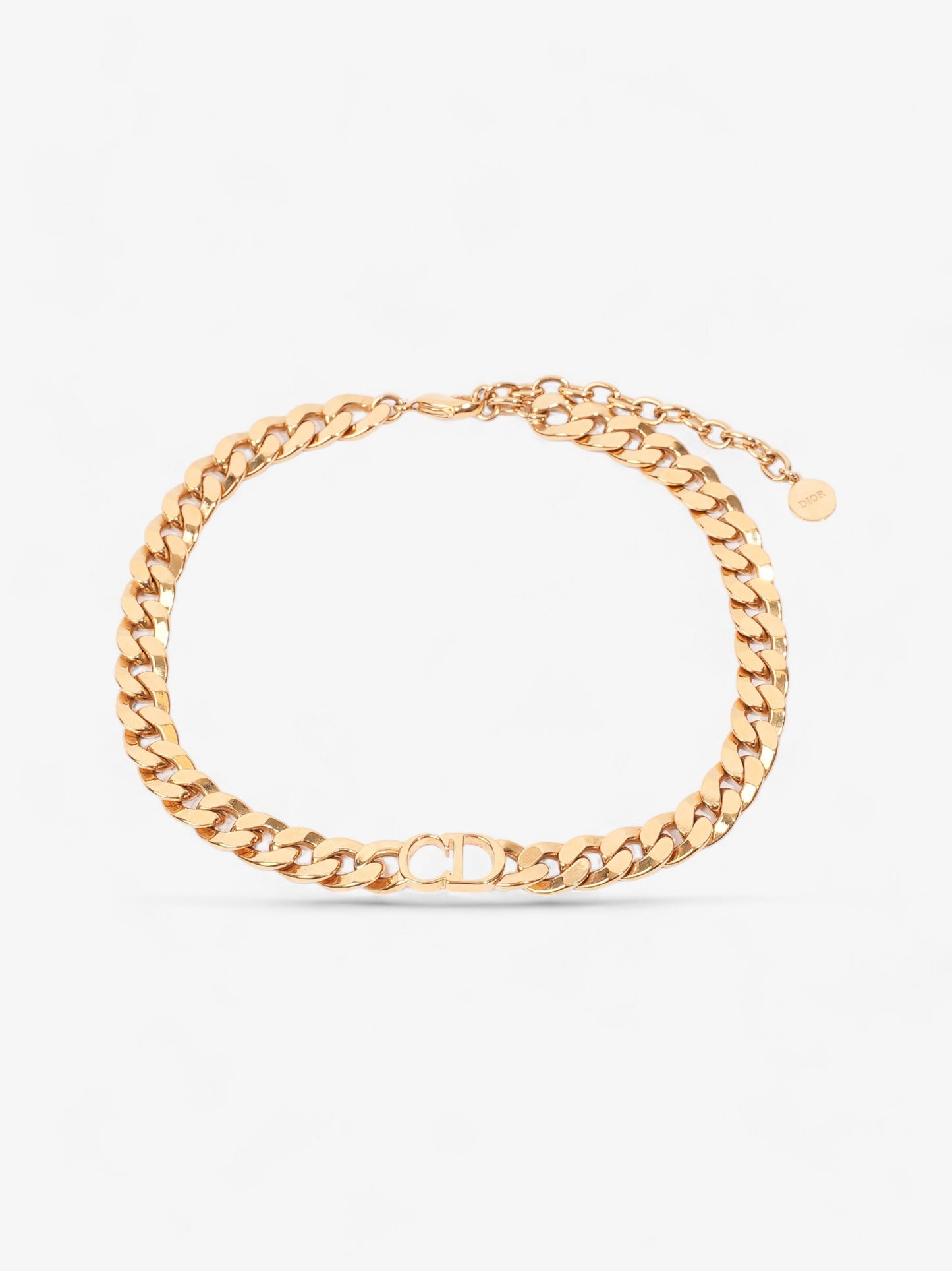 Christian Dior Danse  Etoile Chain Choker Necklace Gold Base Metal