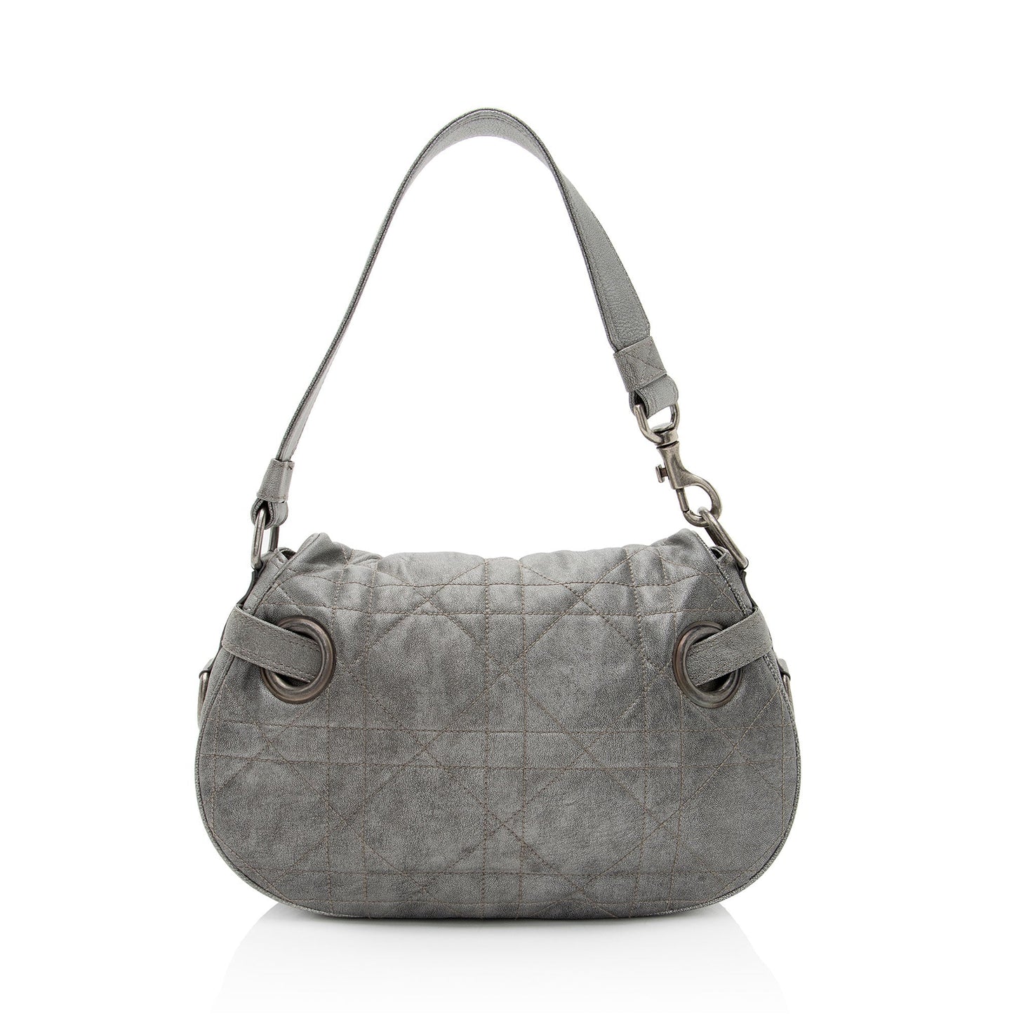 Dior Metallic Cannage Lambskin Flap Shoulder Bag