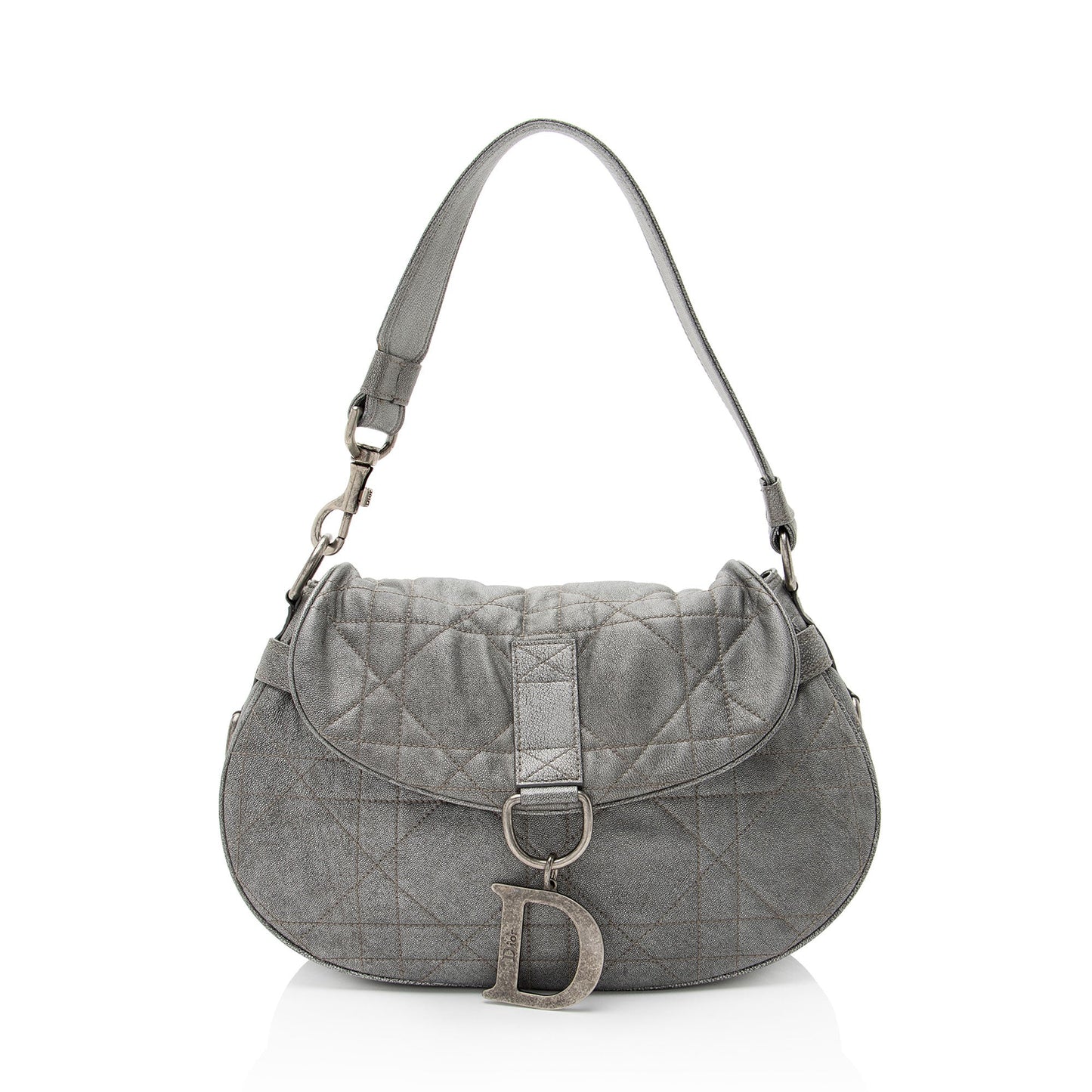 Dior Metallic Cannage Lambskin Flap Shoulder Bag