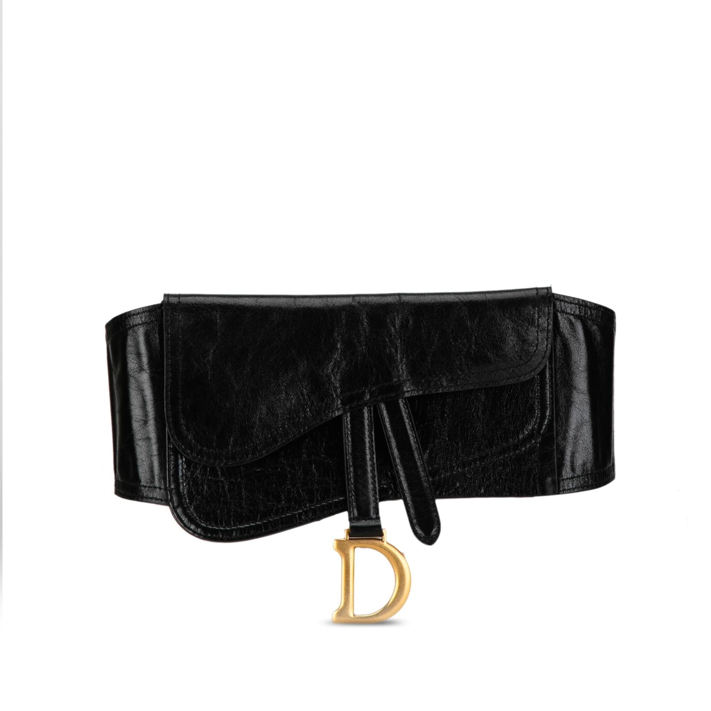 Dior Crinkled Lambskin Saddle Belt Bag