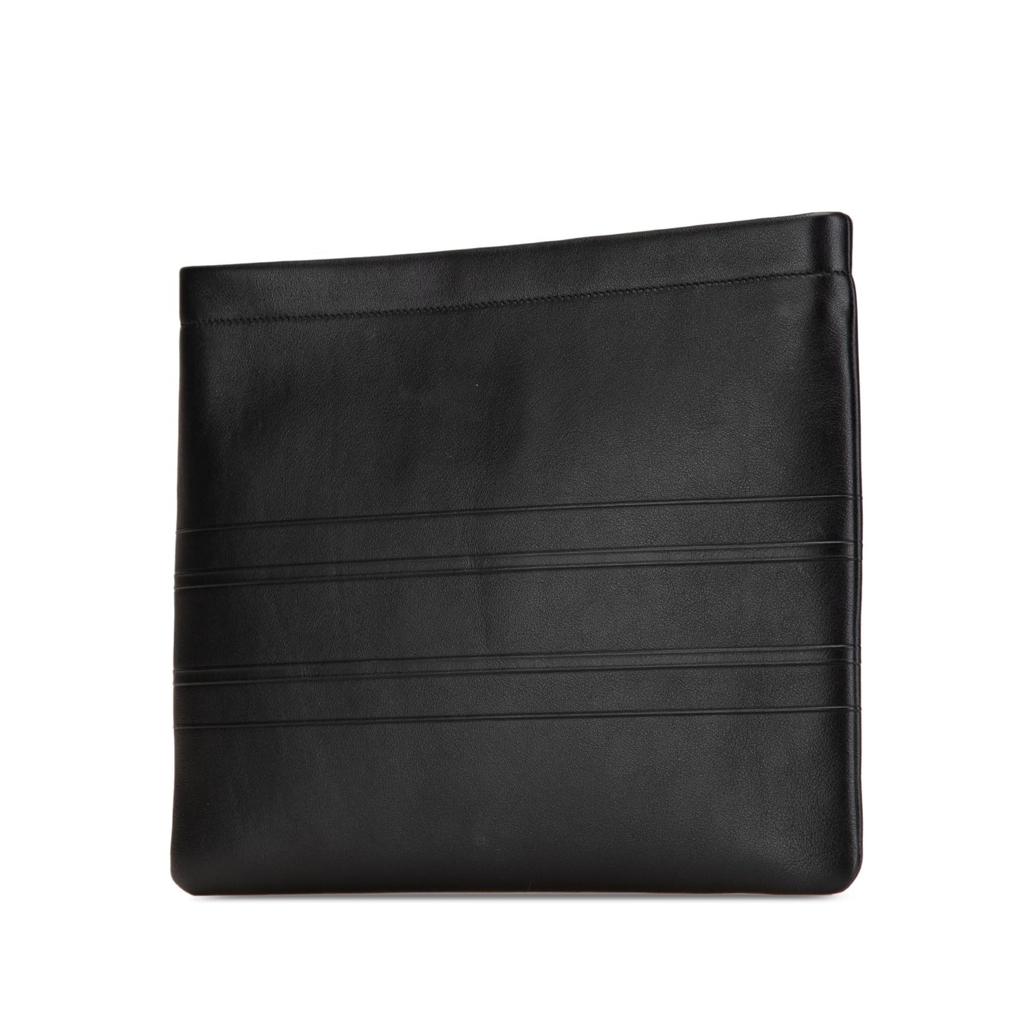 Dior Embossed Calfskin Logo Zip Clutch