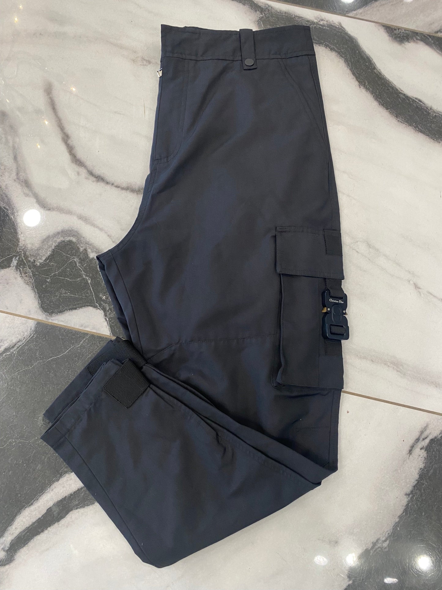DIOR HOMME BUCKLE 1 POCKET TECH CARGO PANTS
