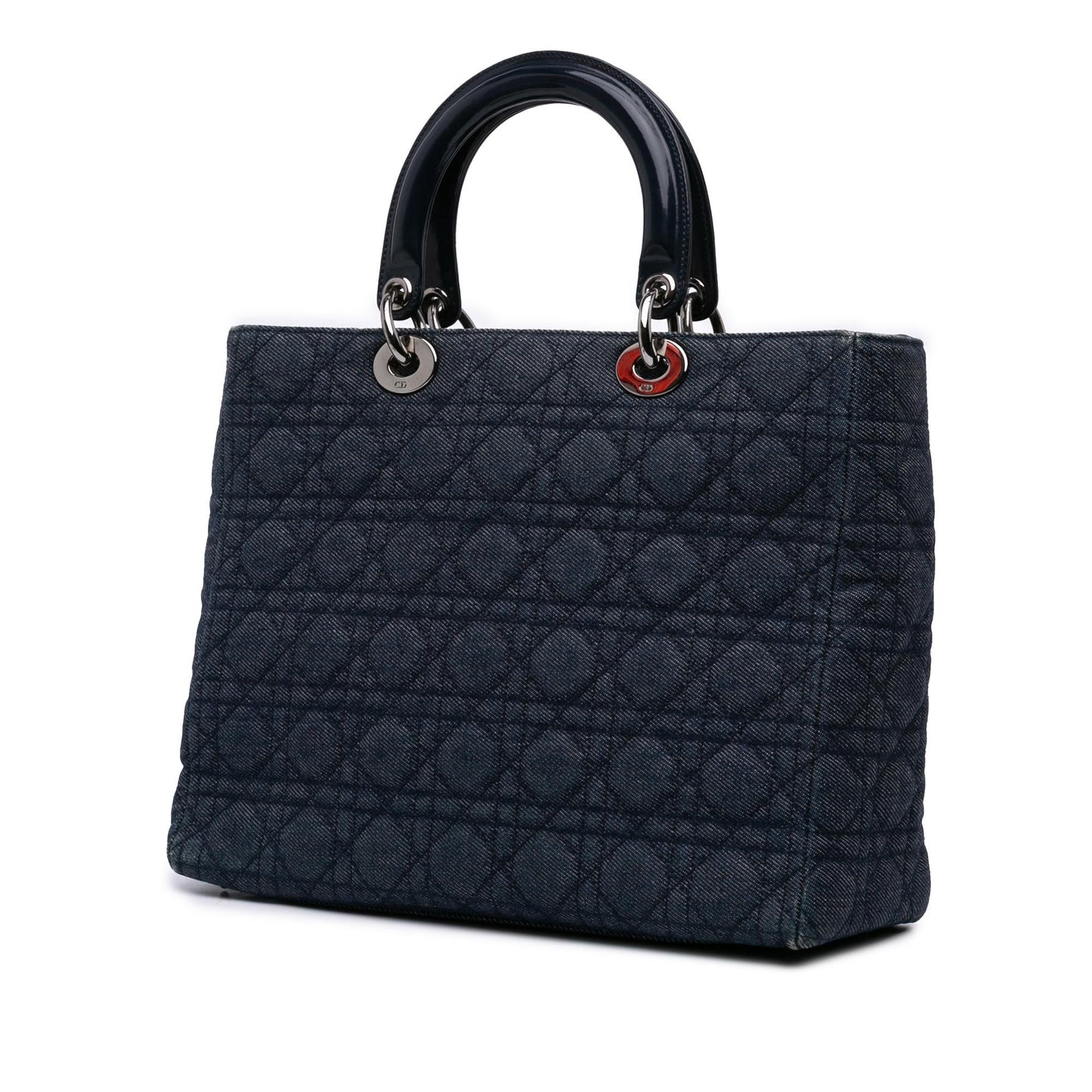 Dior Large Denim Cannage Lady Dior