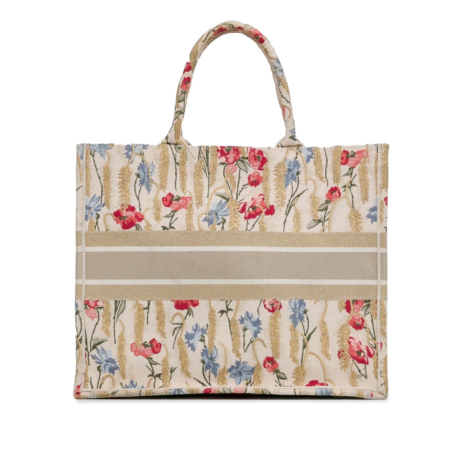 Dior Large Embroidered Hibiscus Book Tote (SHG-jZD0DI)