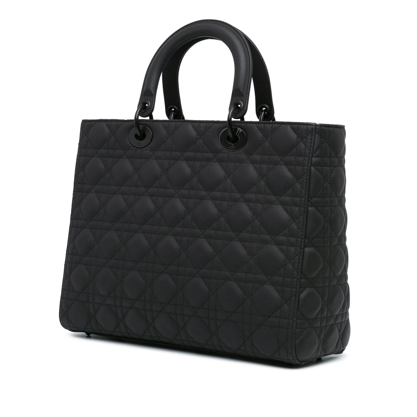 Dior Large Ultra Matte Calfskin Cannage Lady Dior (SHG-Mtgd6q)