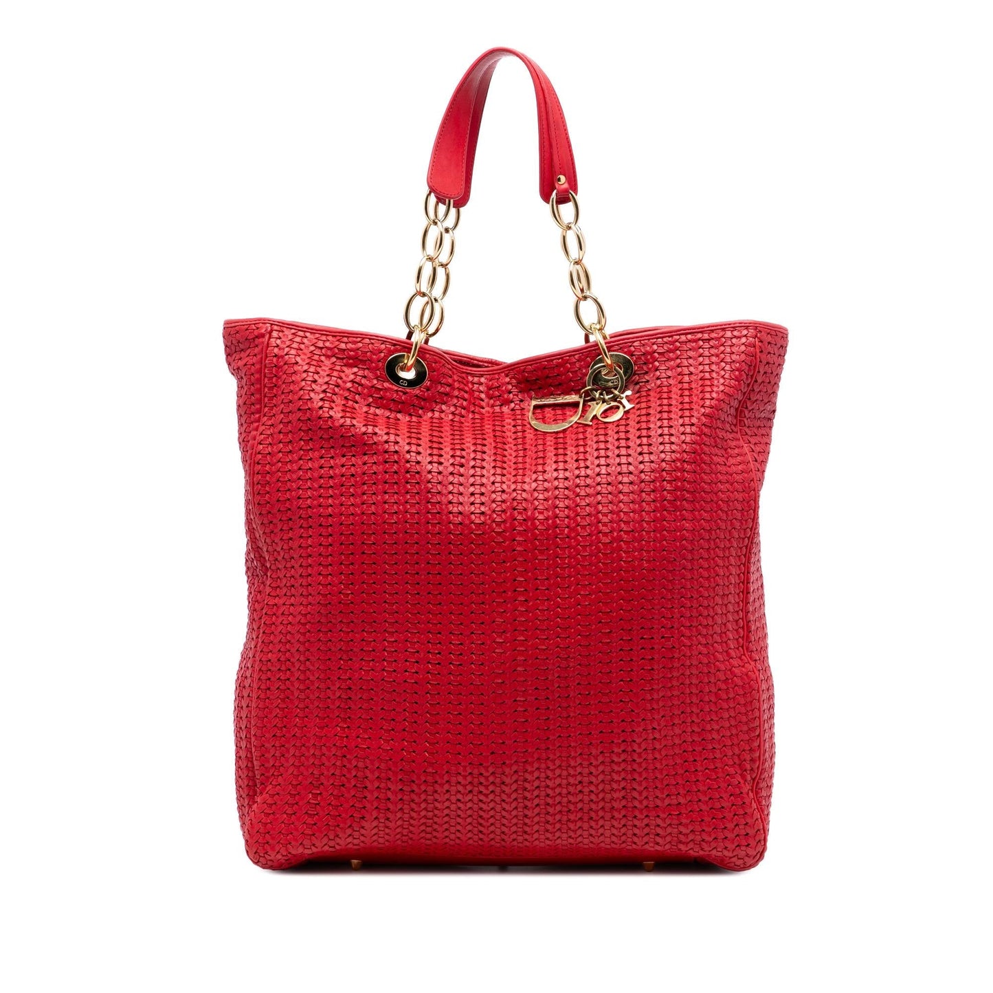 Dior Large Woven Lambskin Lady Dior Soft Shopping Tote