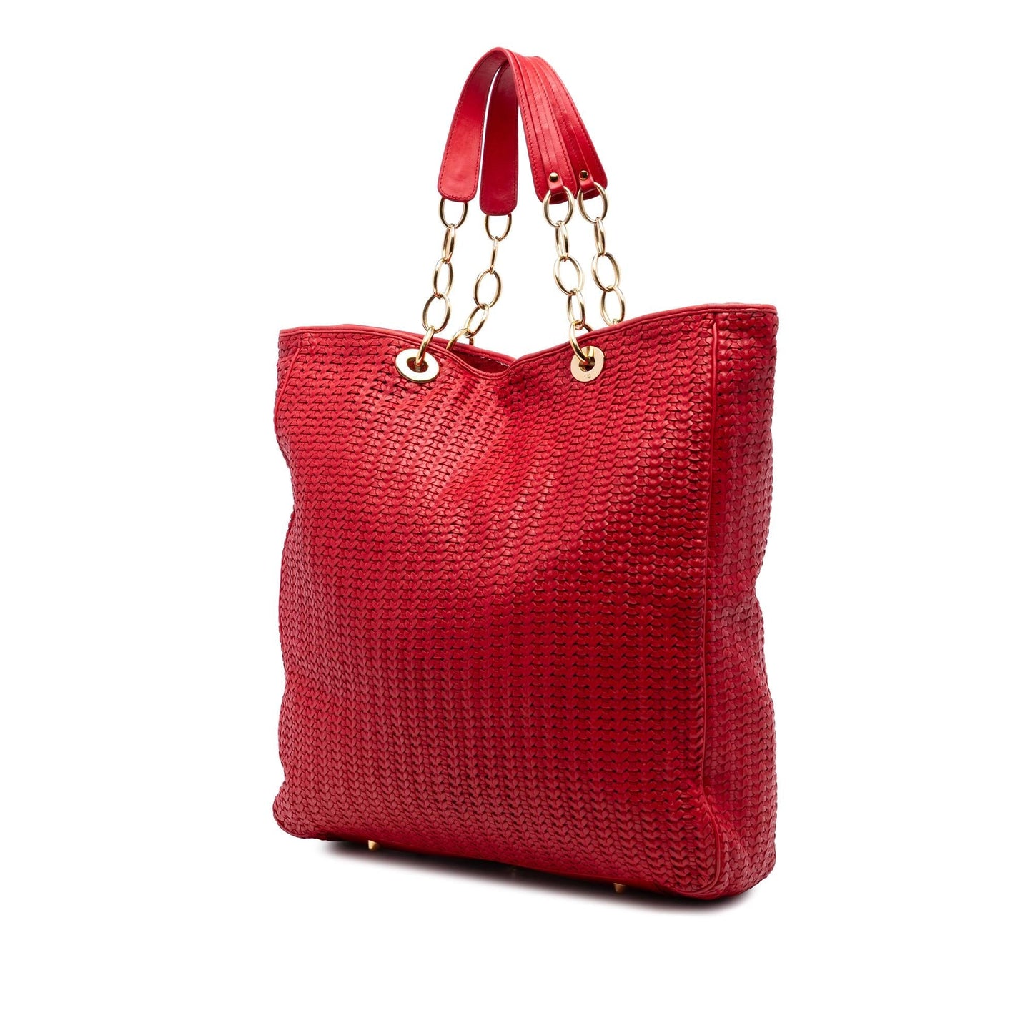 Dior Large Woven Lambskin Lady Dior Soft Shopping Tote