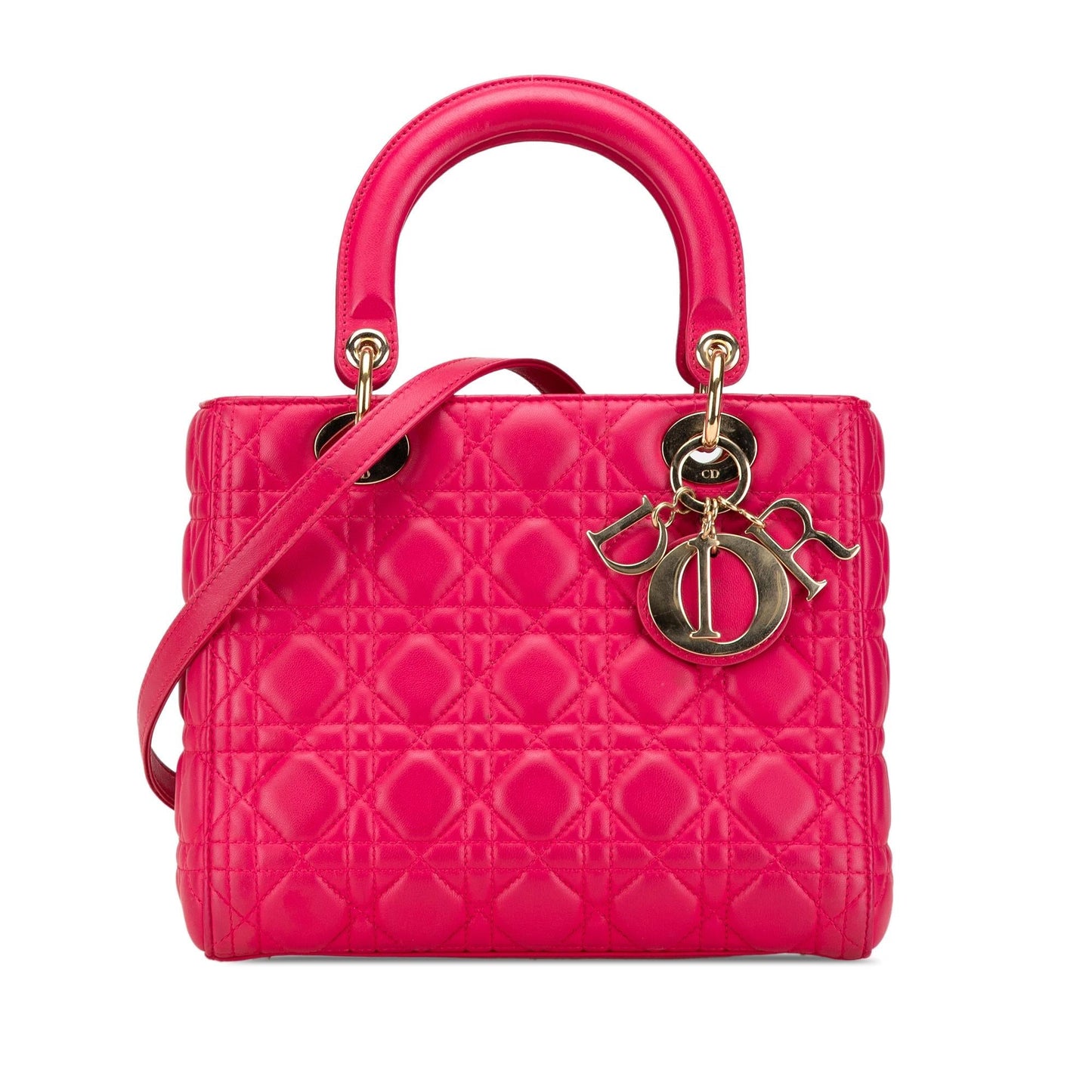 Dior Medium Lambskin Cannage Lady Dior