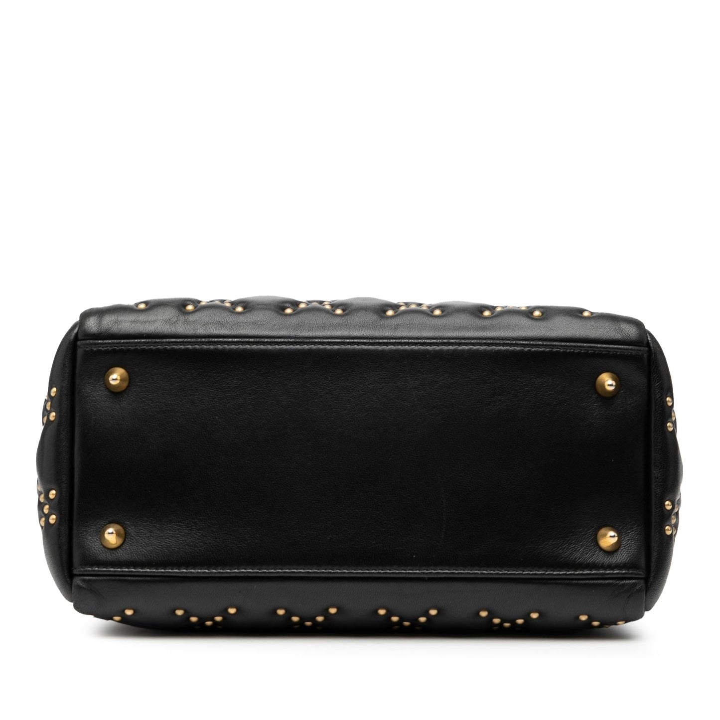 Dior Medium Lambskin Cannage Studded Supple Lady Dior