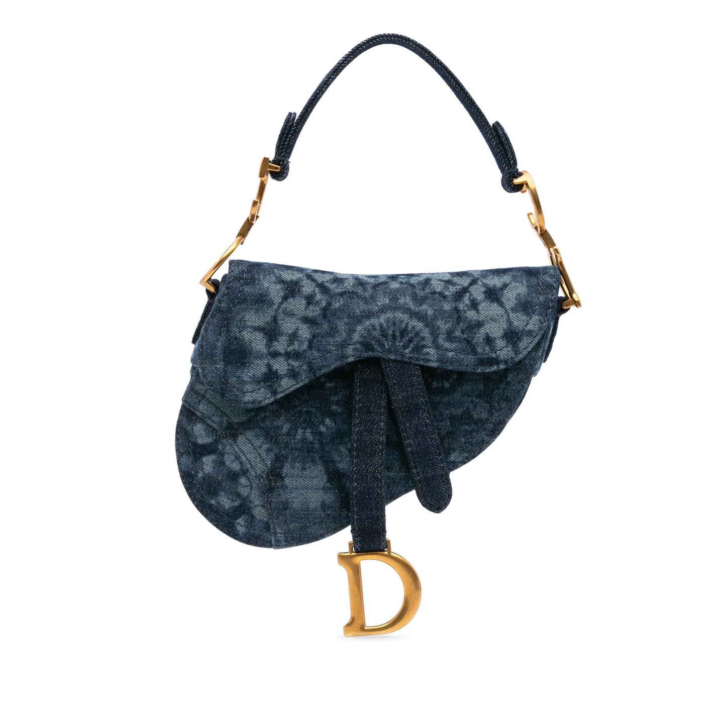 Dior Mini Denim Tie Dye Saddle Bag